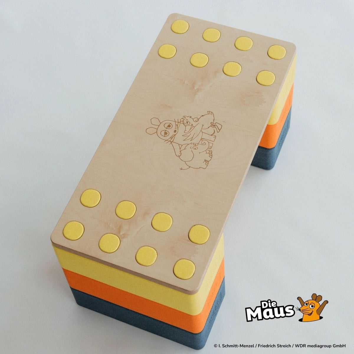 Balancierbretter bygge x Die Maus Multifunktionsbrett aus Holz mit Motiv
