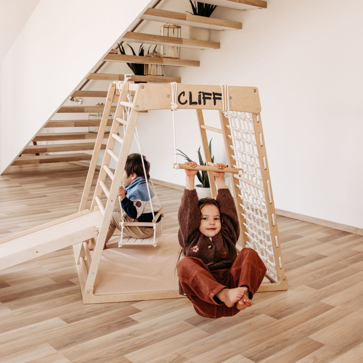 Zubehör CLIFF Holztrapez für Kinder, Trapezschaukel fürs Klettergerüst