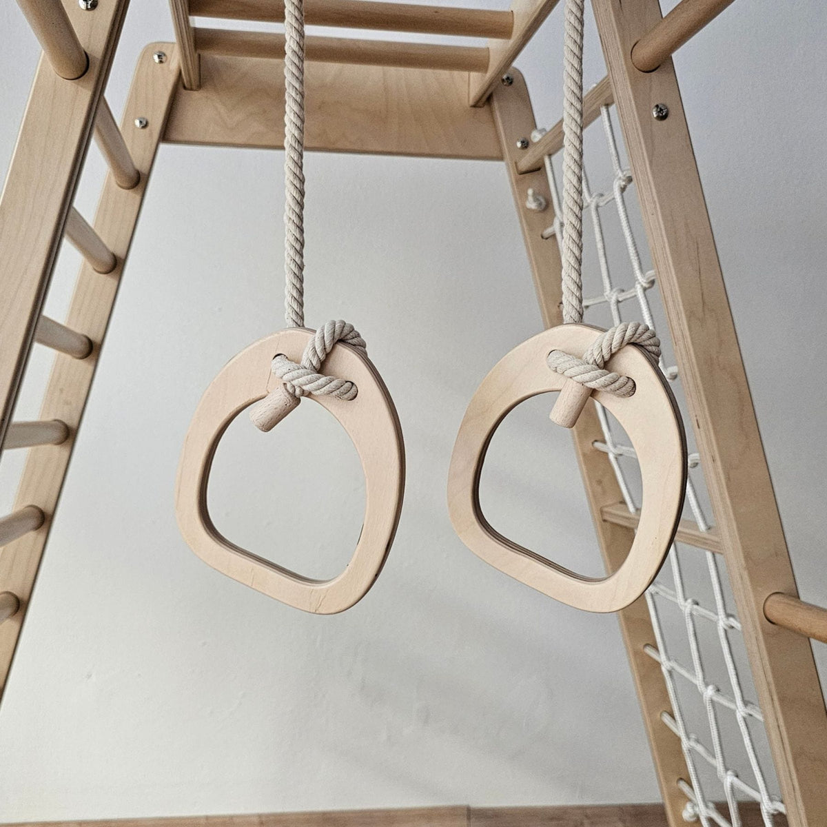 Zubehör CLIFF Turnringe aus Holz für Kinder, mit verstellbaren Seilen
