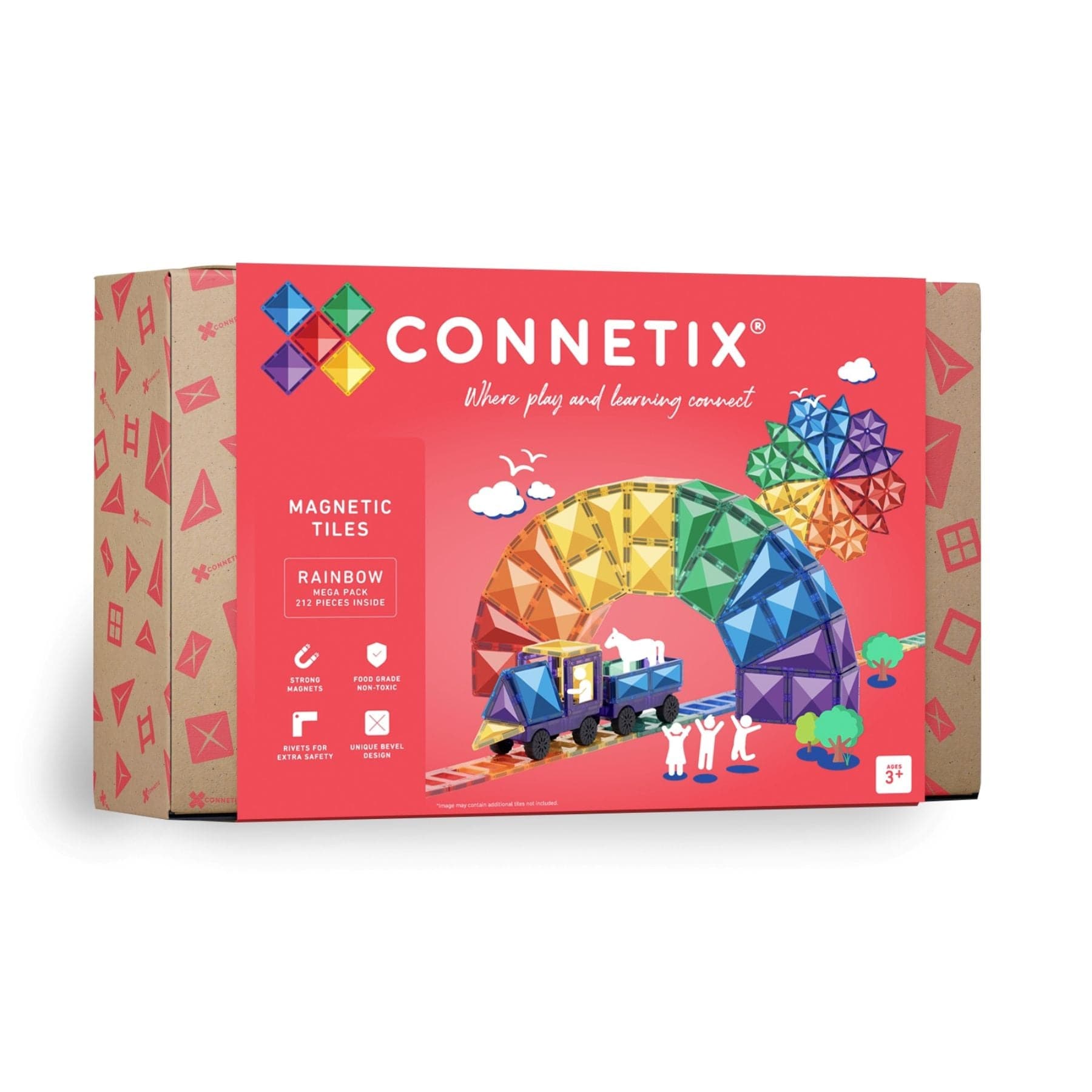 Connetix Rainbow Mega Pack — 212 Magnetbausteine