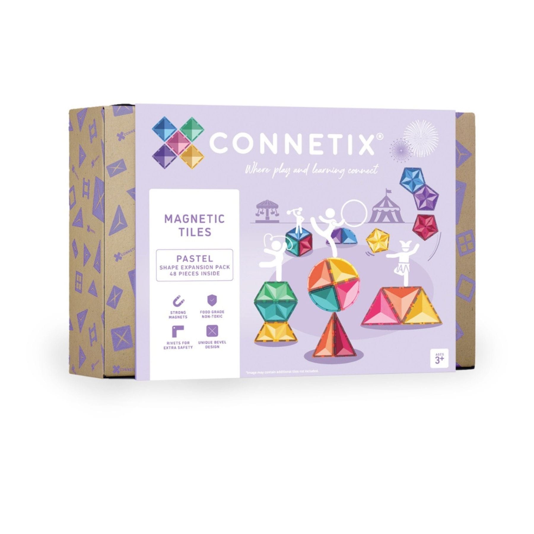 Connetix Pastel Shape Expansion Pack — 48 Teile - LeoBabys