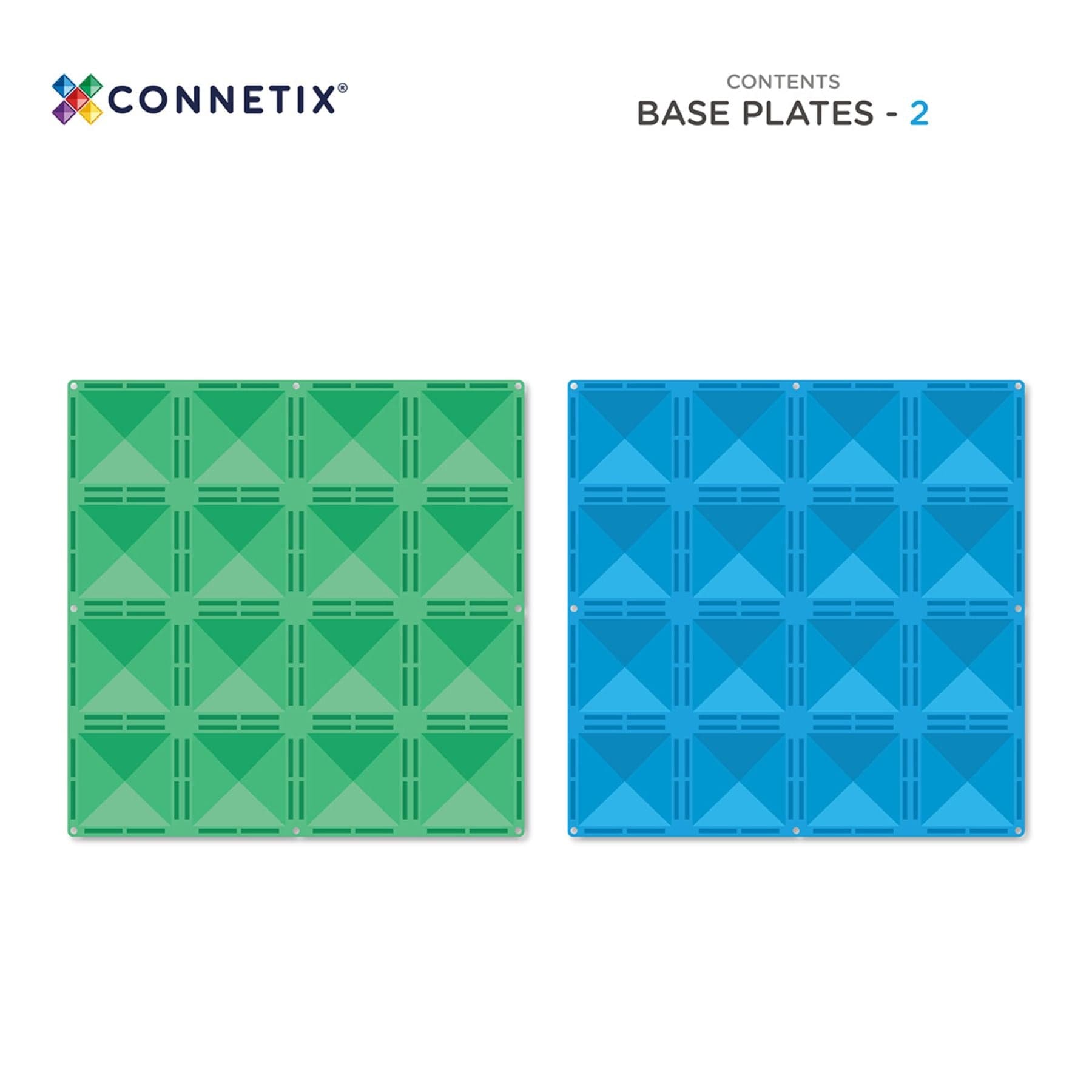 Connetix Rainbow Base Plate Pack — Blau & Grün - LeoBabys