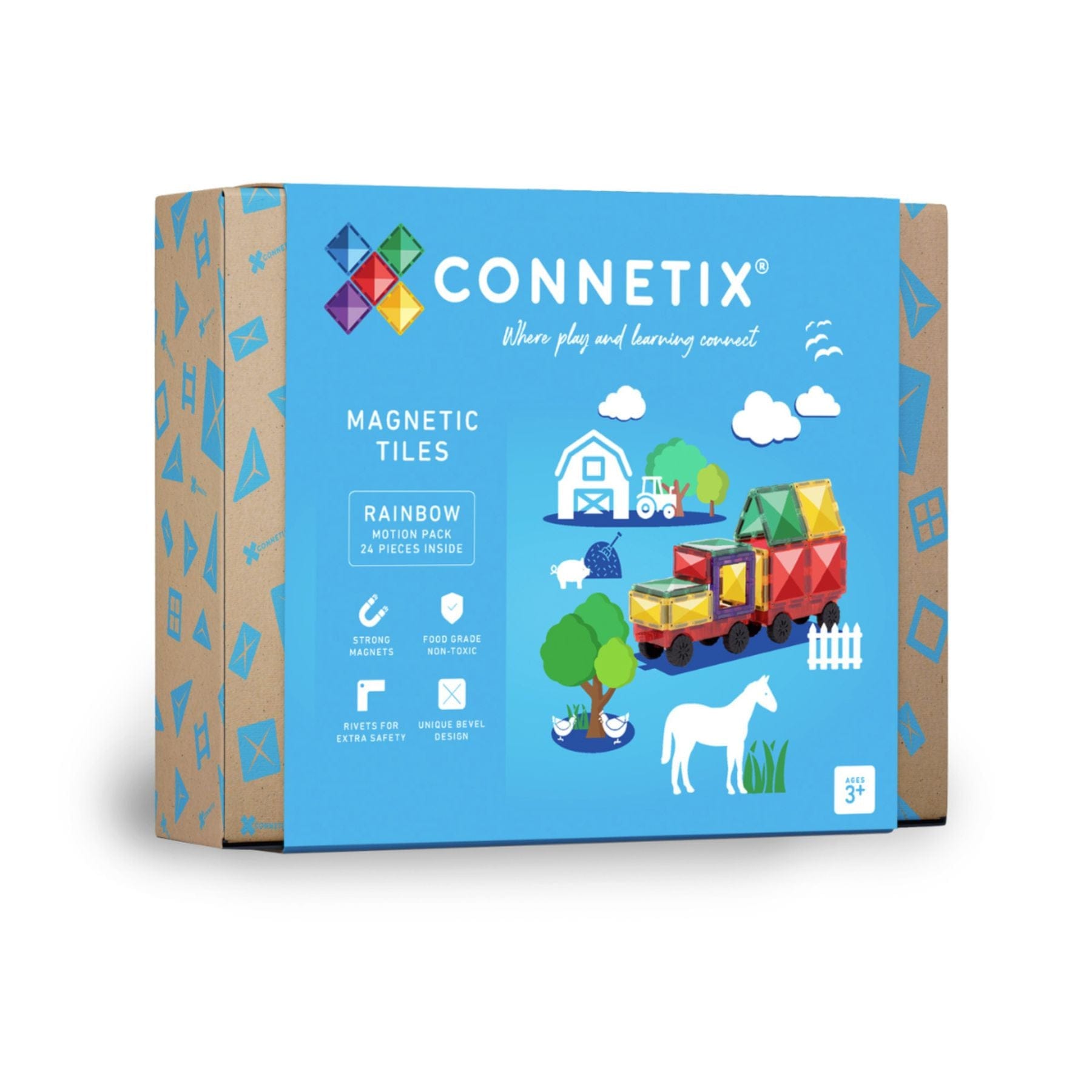 Connetix Rainbow Motion Pack — 24 Magnetbausteine - LeoBabys