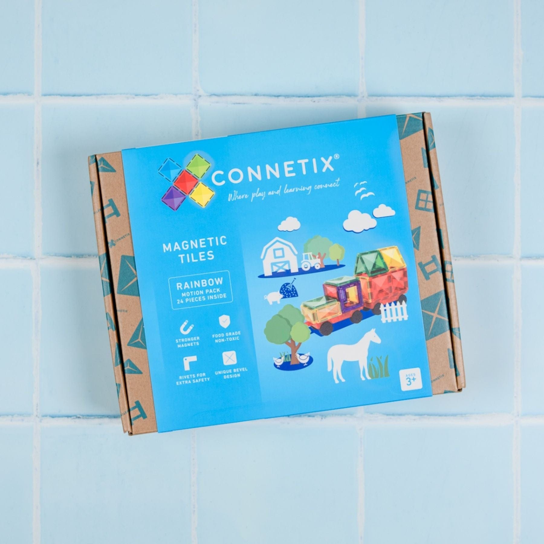 Connetix Rainbow Motion Pack — 24 Magnetbausteine - LeoBabys