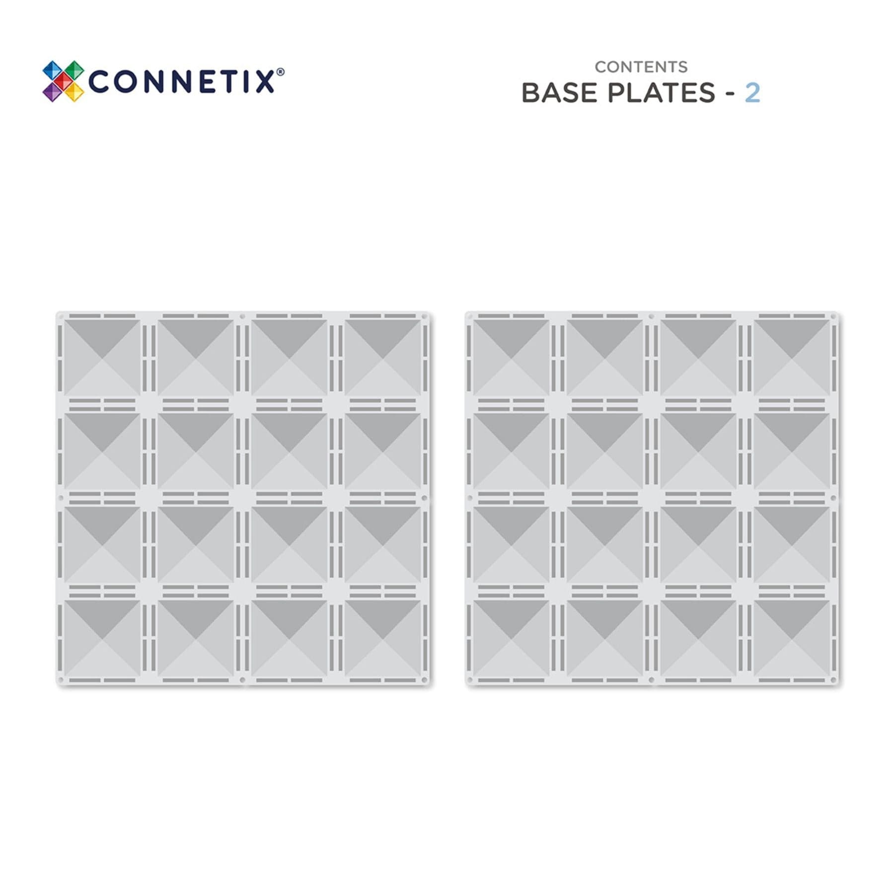 Connetix Clear Base Plate Pack — 2 transparente Grundplatten - LeoBabys