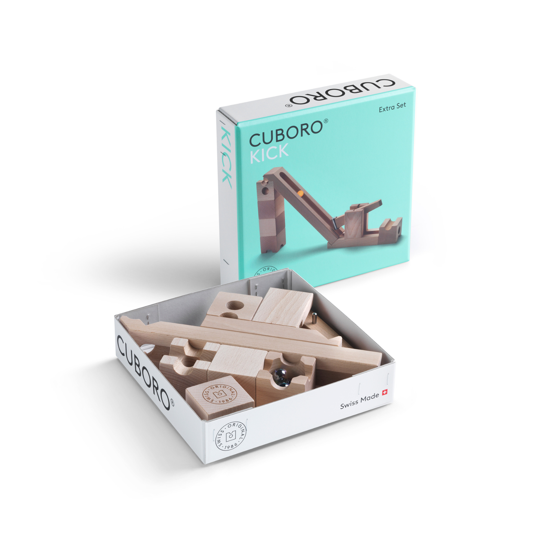 Cuboro KICK – Erweiterungsset mit Katapult - LeoBabys