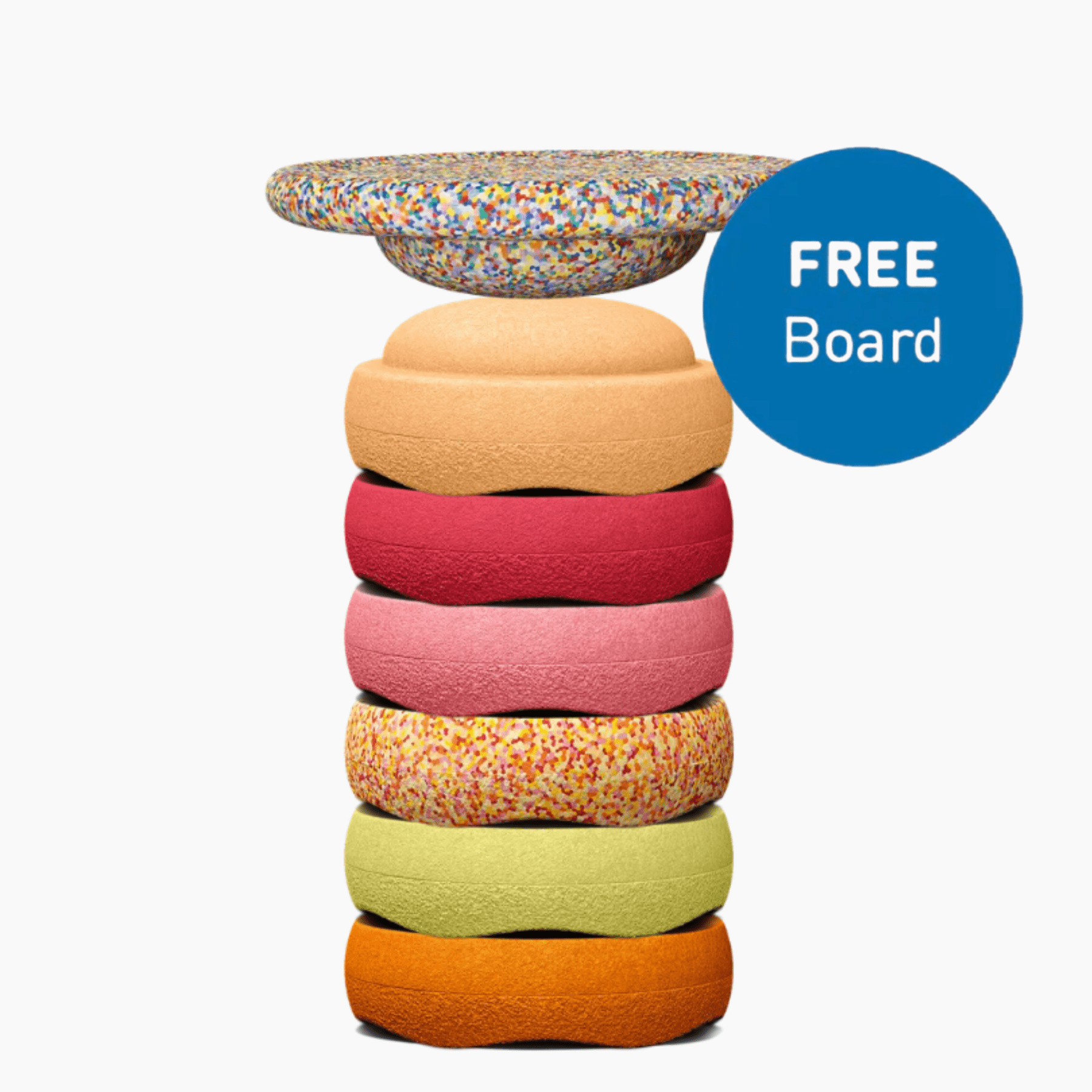Design YOUR Stapelstein Rainbow 6er Set mit Gratis Board Super Confetti-LeoBabys