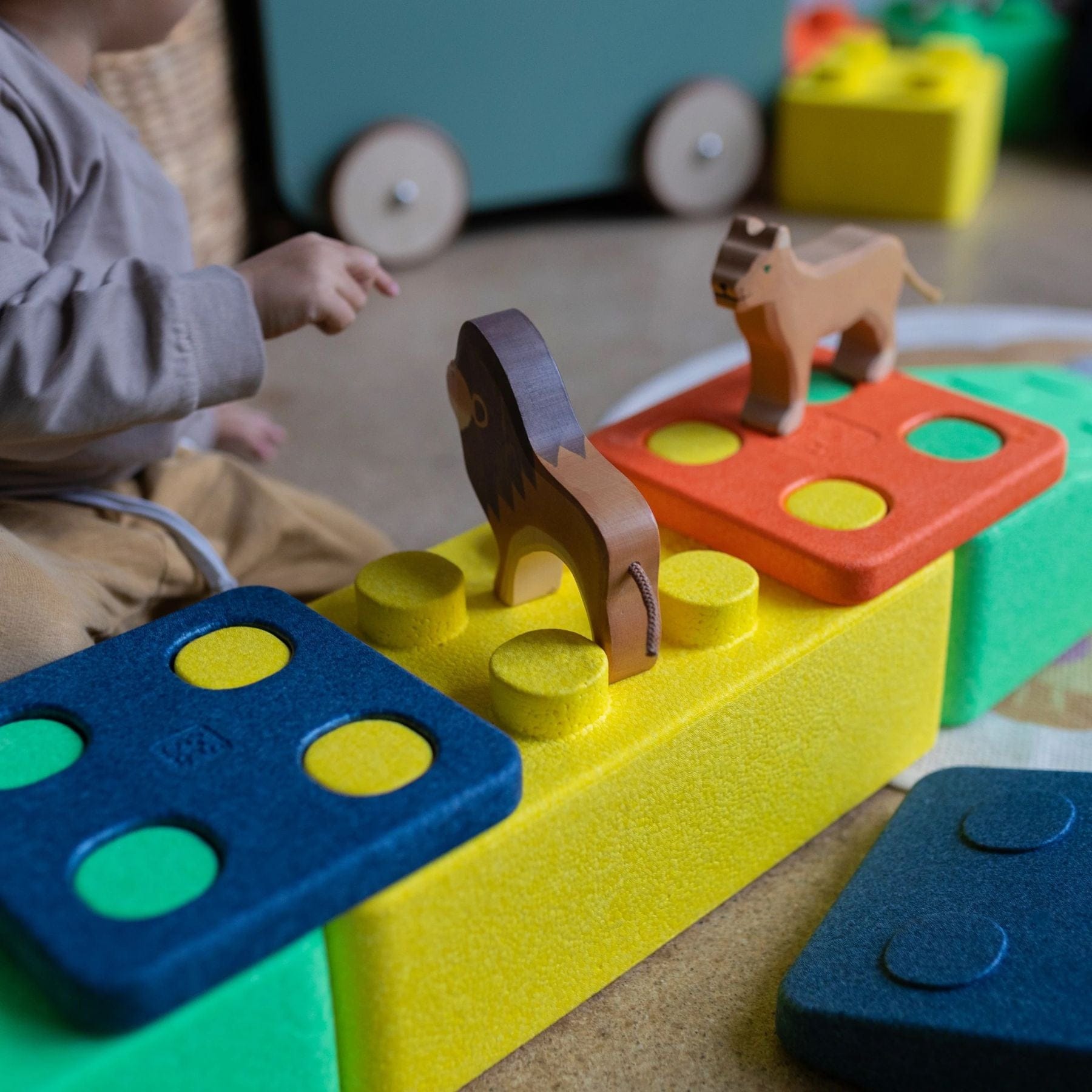 FARVESPIL bygge Starterset 12 XXL Schaumstoffbausteine | Bauklötze großformatig