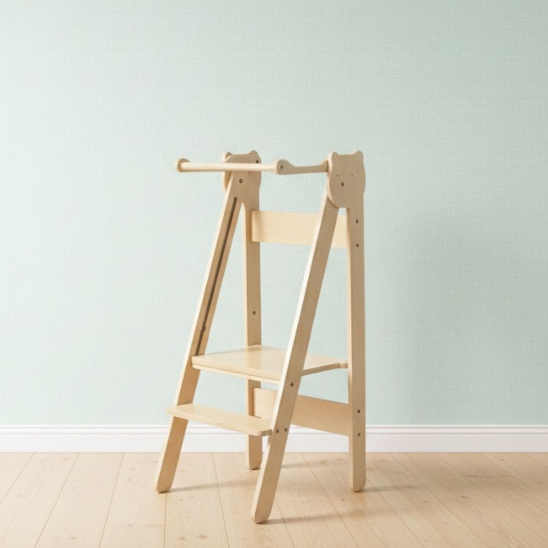 Klappbarer Lernturm Platzsparend Höhenverstellbar – Montessori Learning Tower ab 18 Monaten