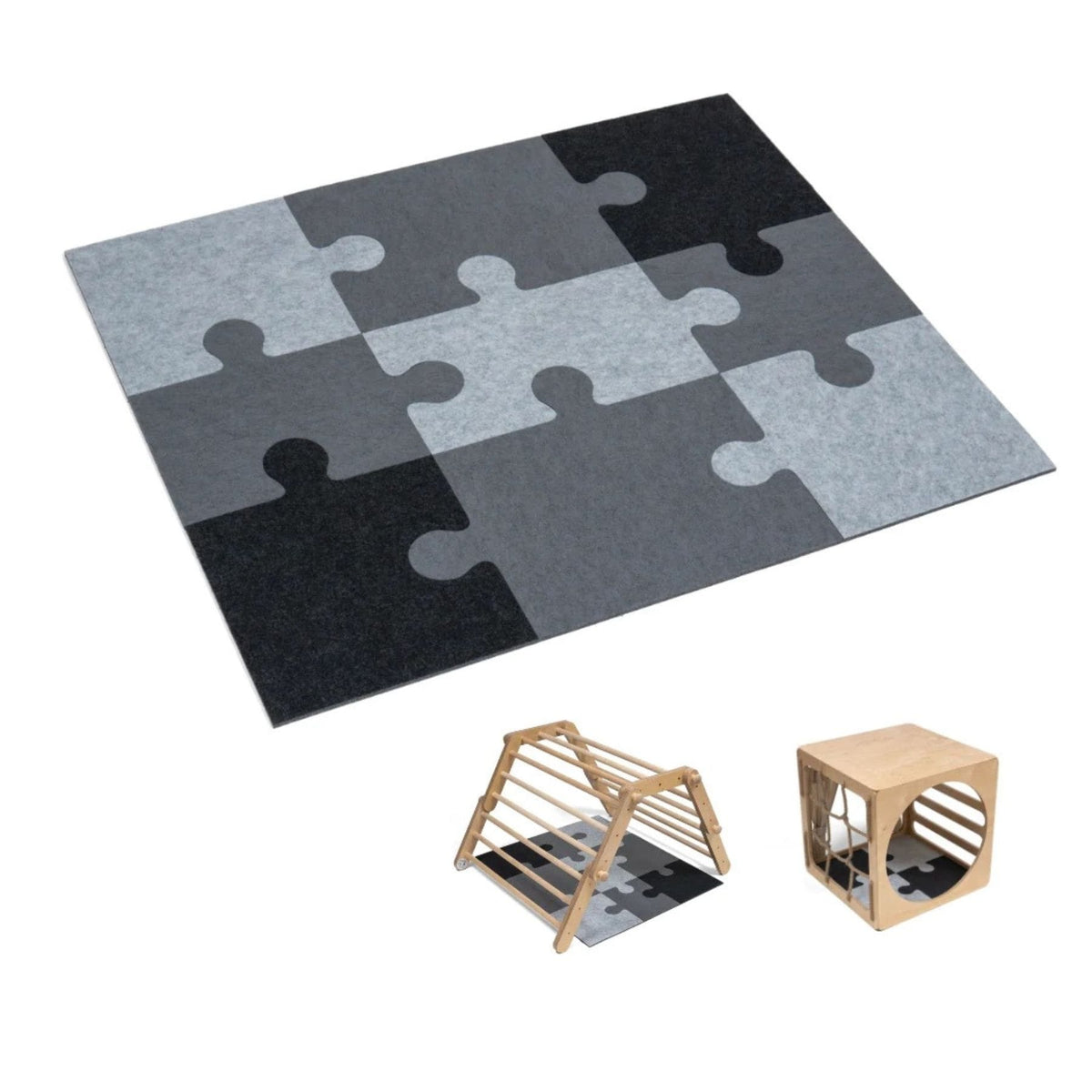 Kletterzubehör ette tete Filz-Puzzle-Spielmatte für Klettergerüst und CUBITRI