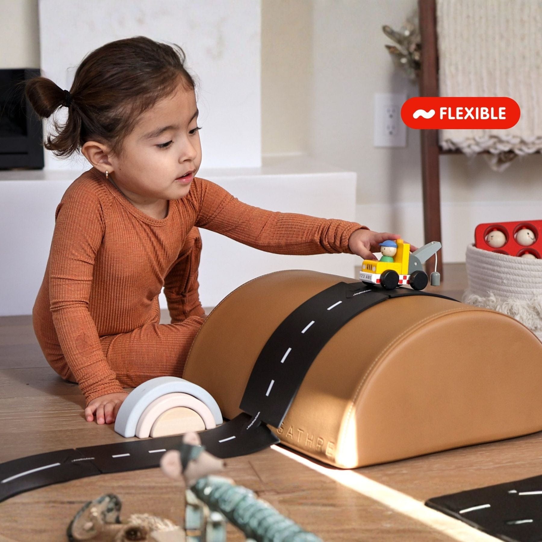 Flexible Spielstrasse aus Gummi – Ringroad | 12 Teile | waytoplay