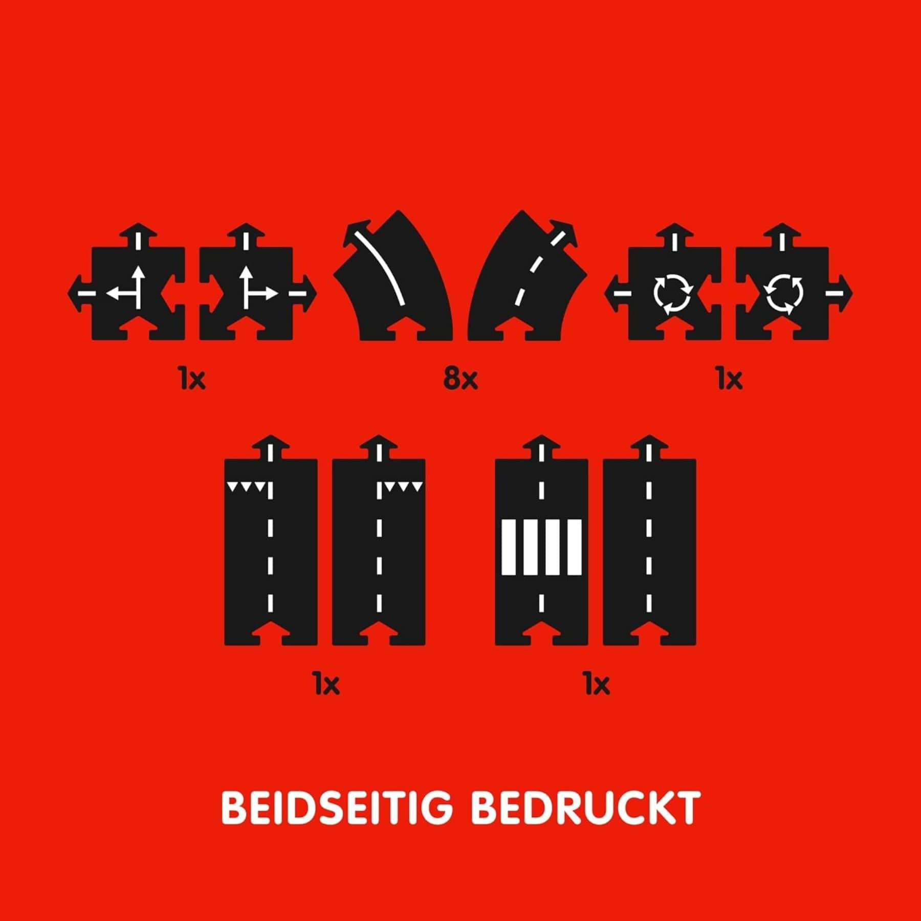 Flexible Spielstrasse aus Gummi – Ringroad | 12 Teile | waytoplay