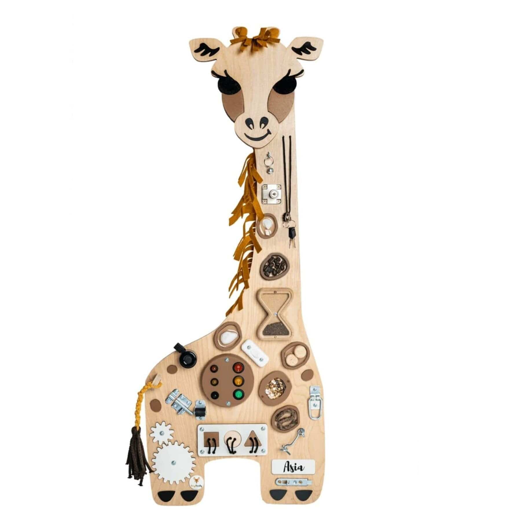 Activity Board Busyboard Holz Giraffe - Melman - LeoBabys