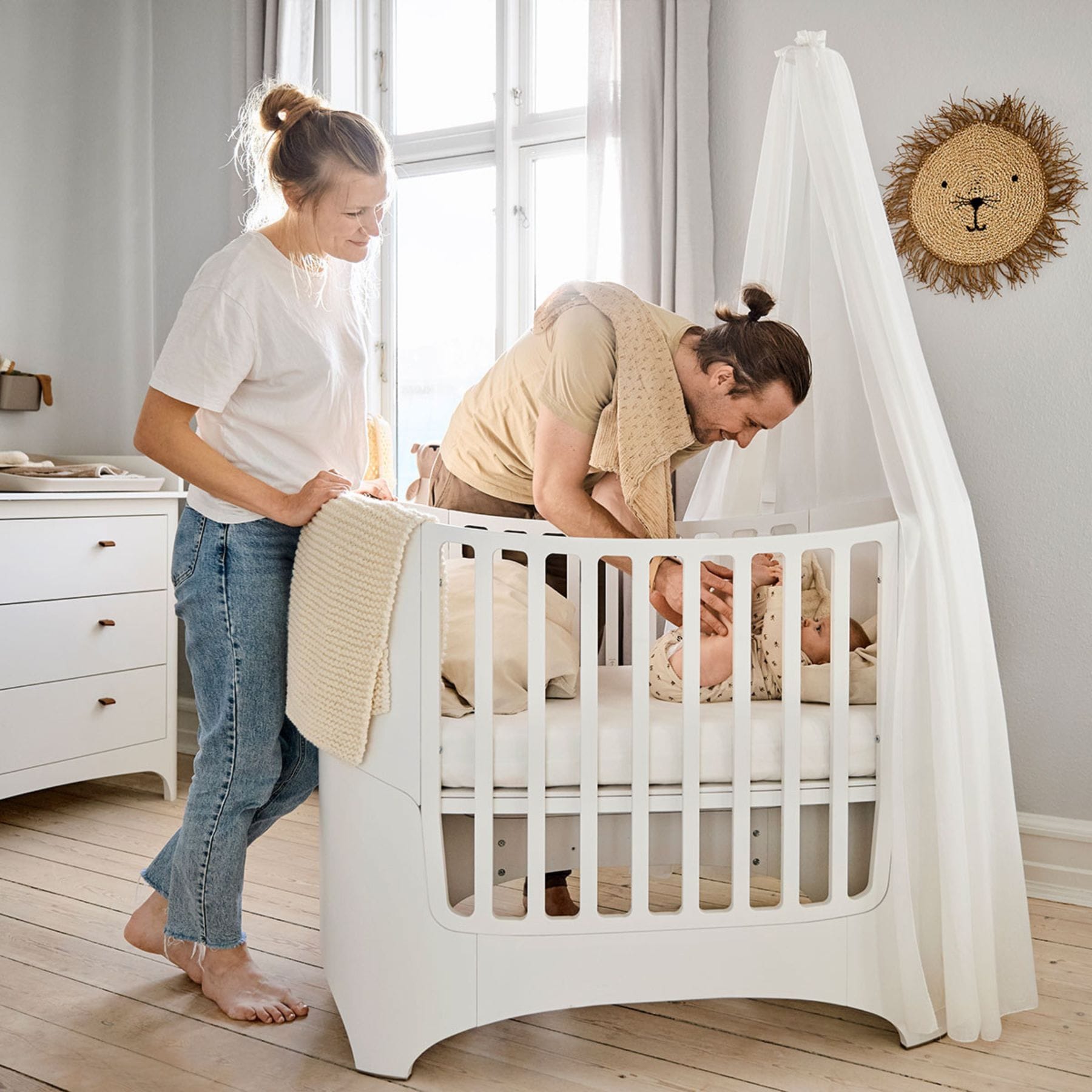 Himmelgestell für Leander Classic Babybett - Halterung aus Buche | Dänisches Design