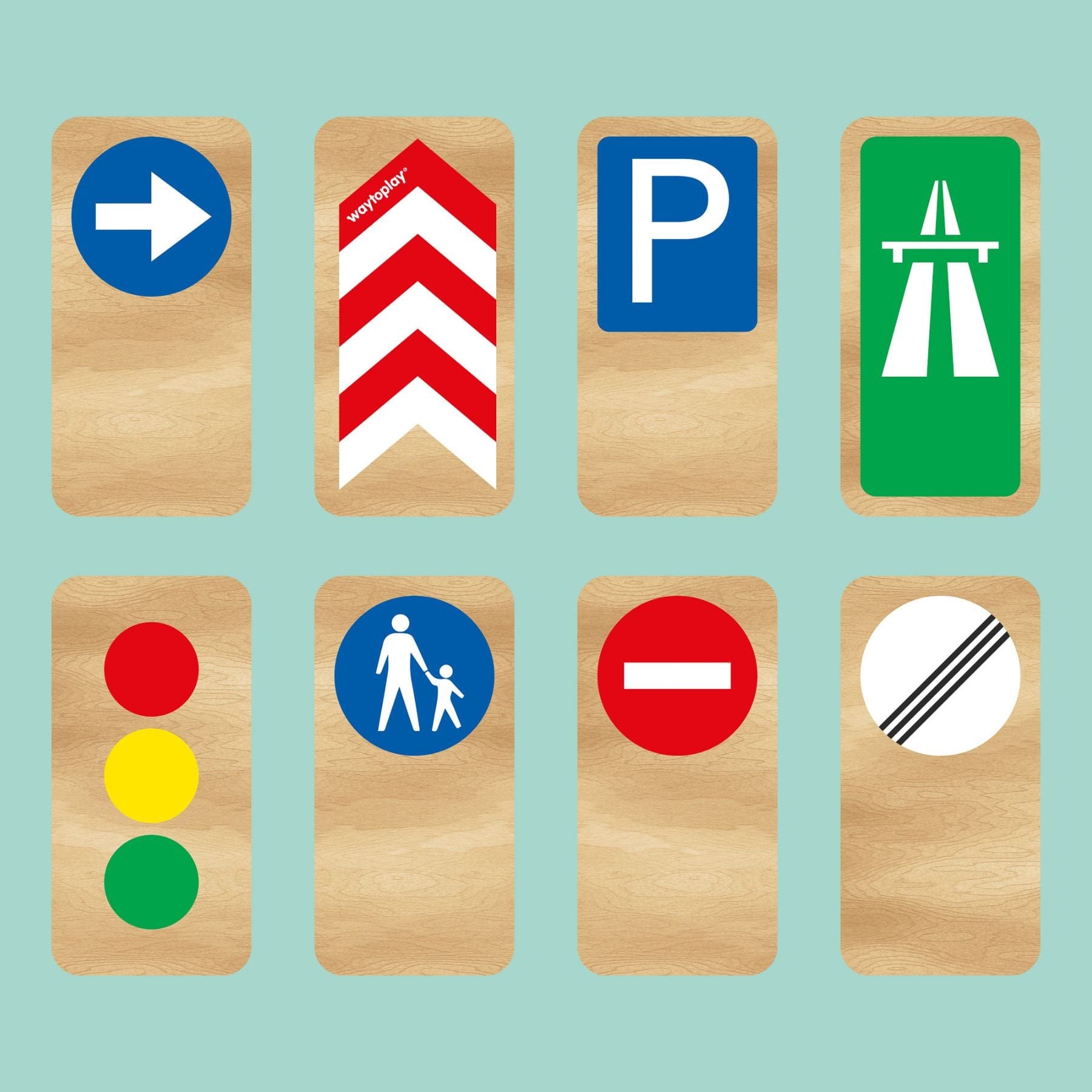 Holz- Verkehrsschilder für Spielstrassen Traffic Signs | waytoplay - LeoBabys