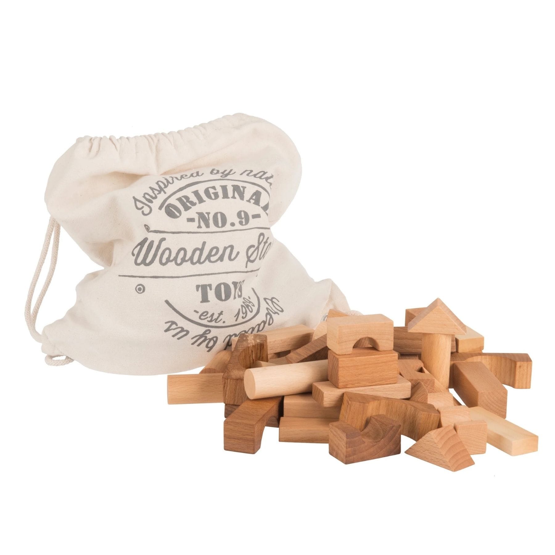 Holzbausteine 100 Teile im Beutel | Wooden Story