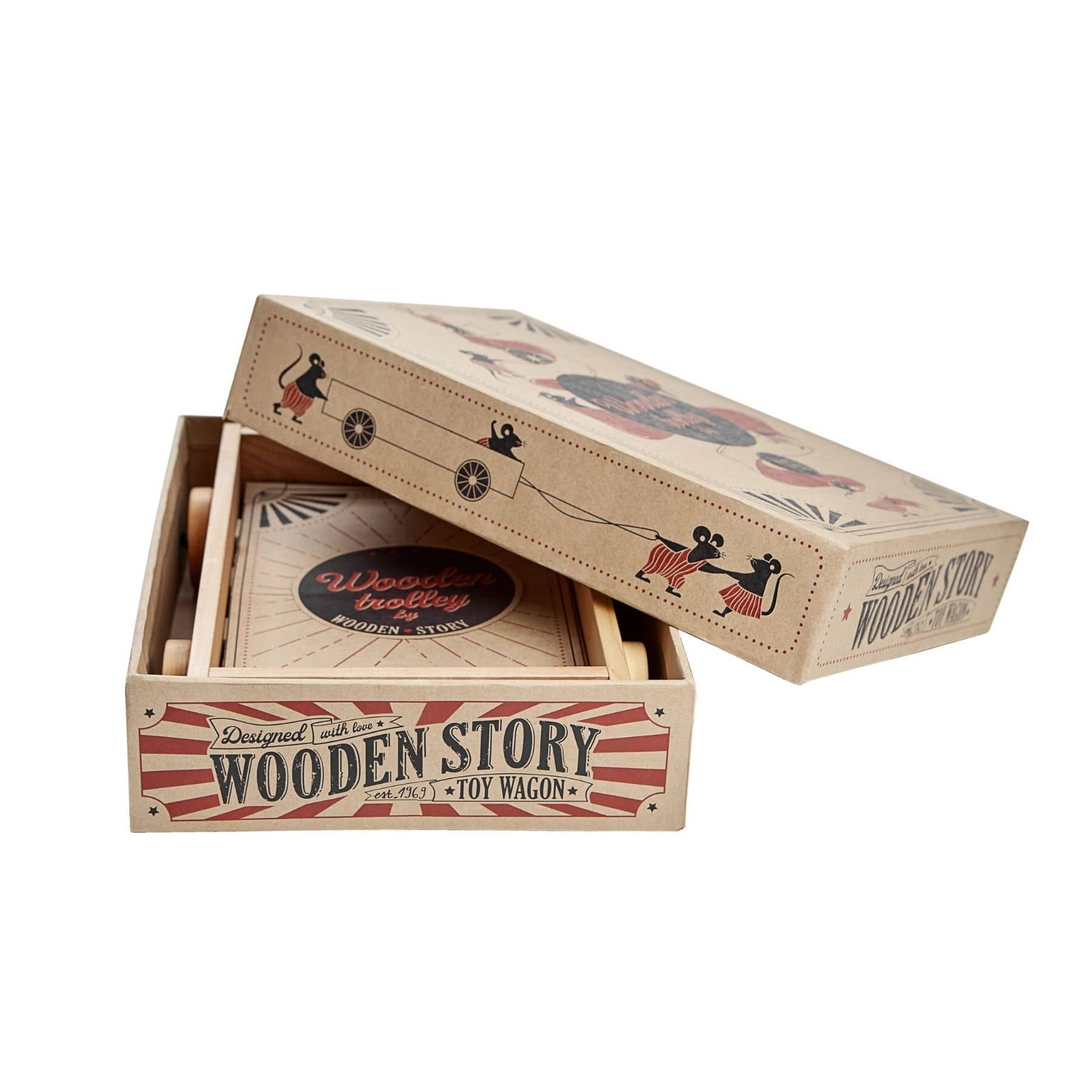 Holztrolley - Lauflernwagen & Spielzeug-Trolley aus Holz | Wooden Story