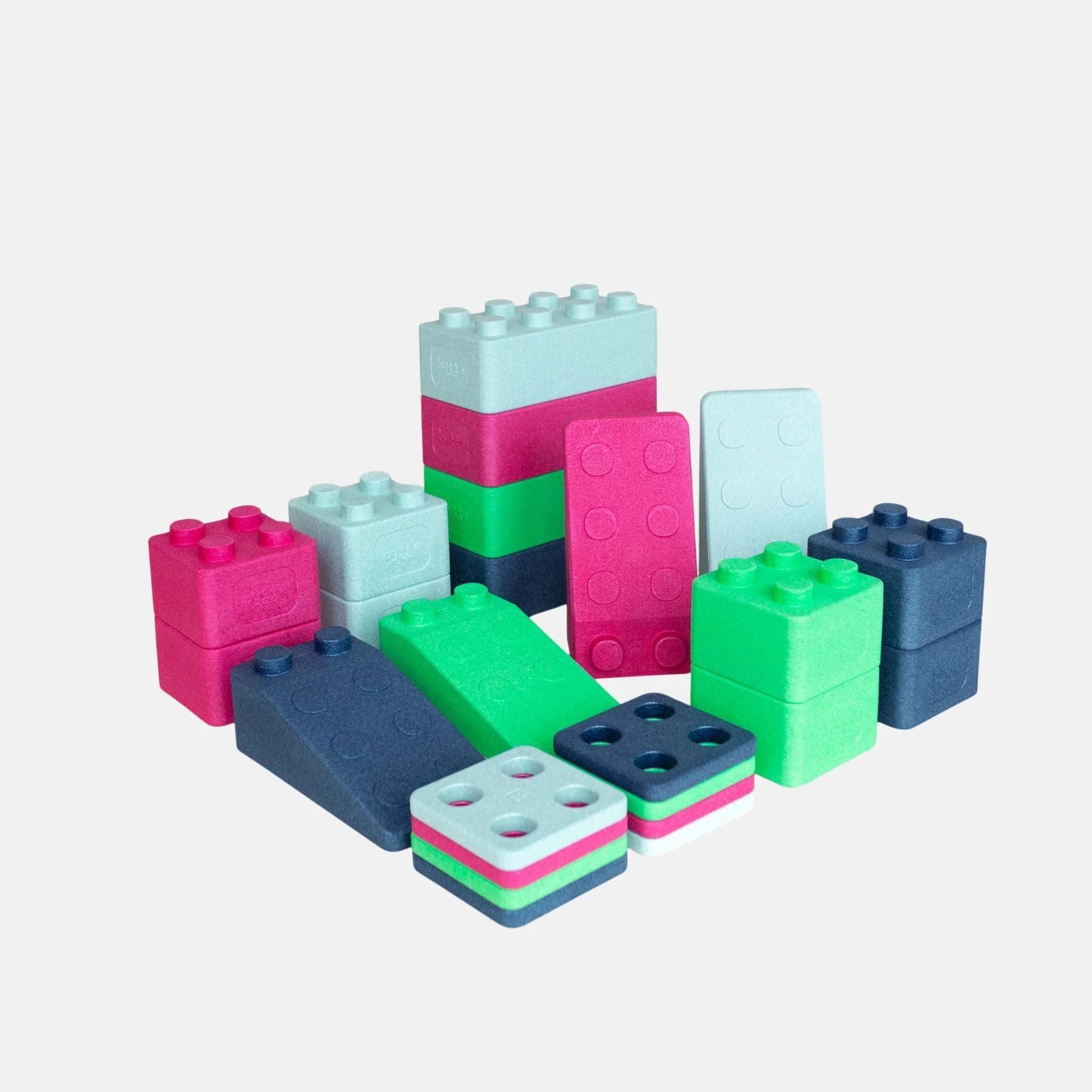 KREATIVFYR bygge Set 24 XXL Schaumstoffbausteine | Bauklötze großformatig