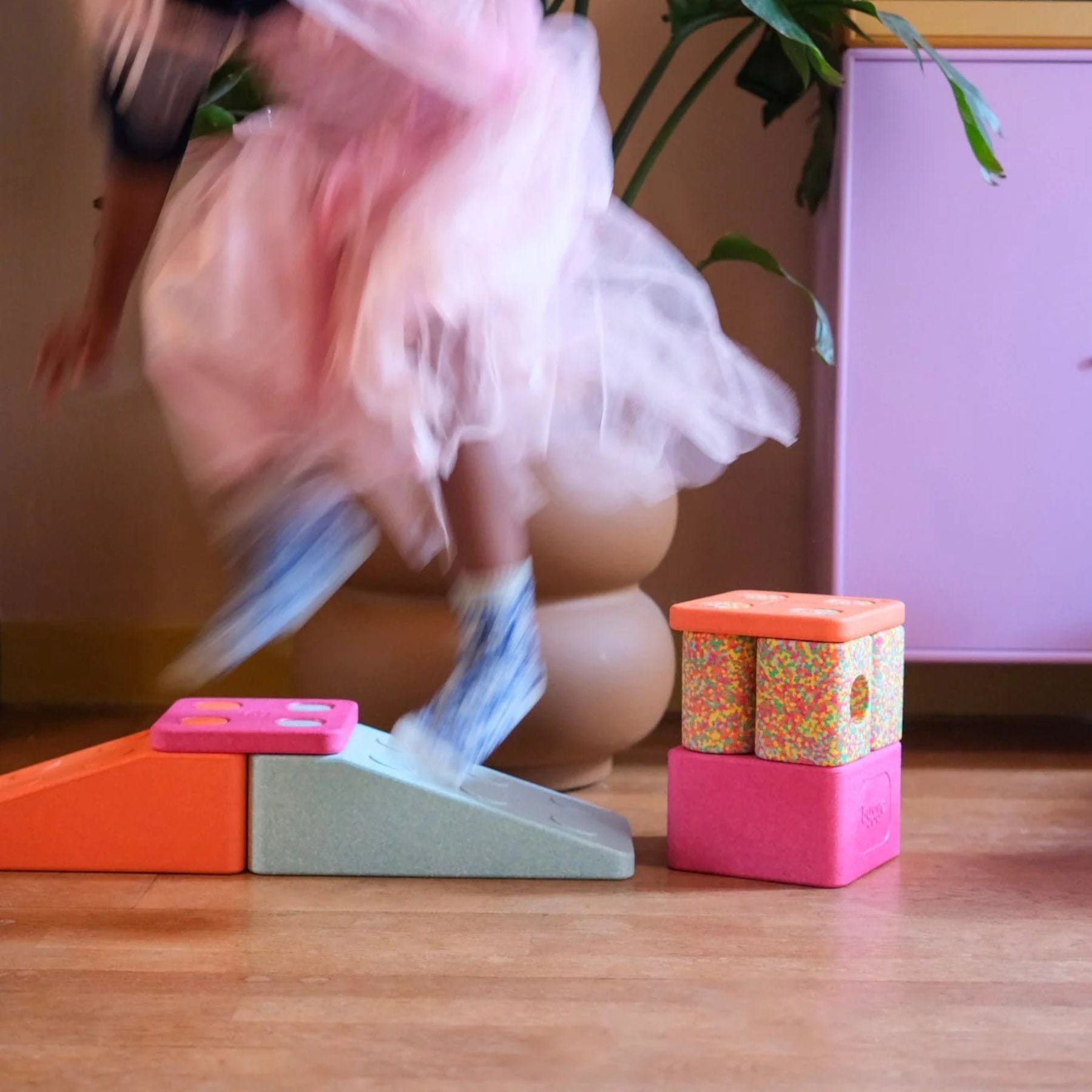 KREATIVFYR bygge Set 24 XXL Schaumstoffbausteine | Bauklötze großformatig