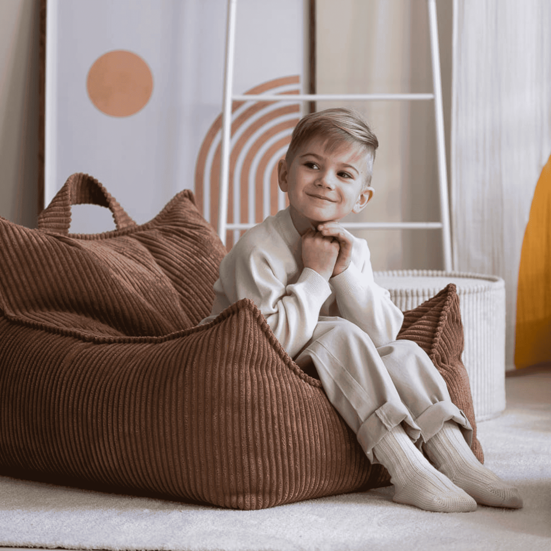 Kinder-Sitzsack Sessel aus Cord I wigiwama - LeoBabys