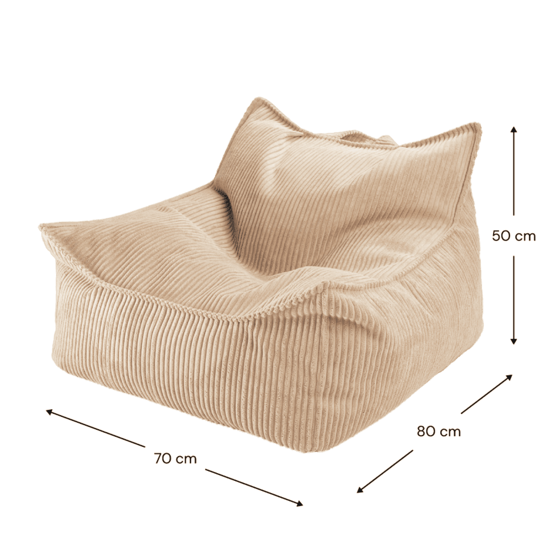 Kinder-Sitzsack Sessel aus Cord I wigiwama - LeoBabys
