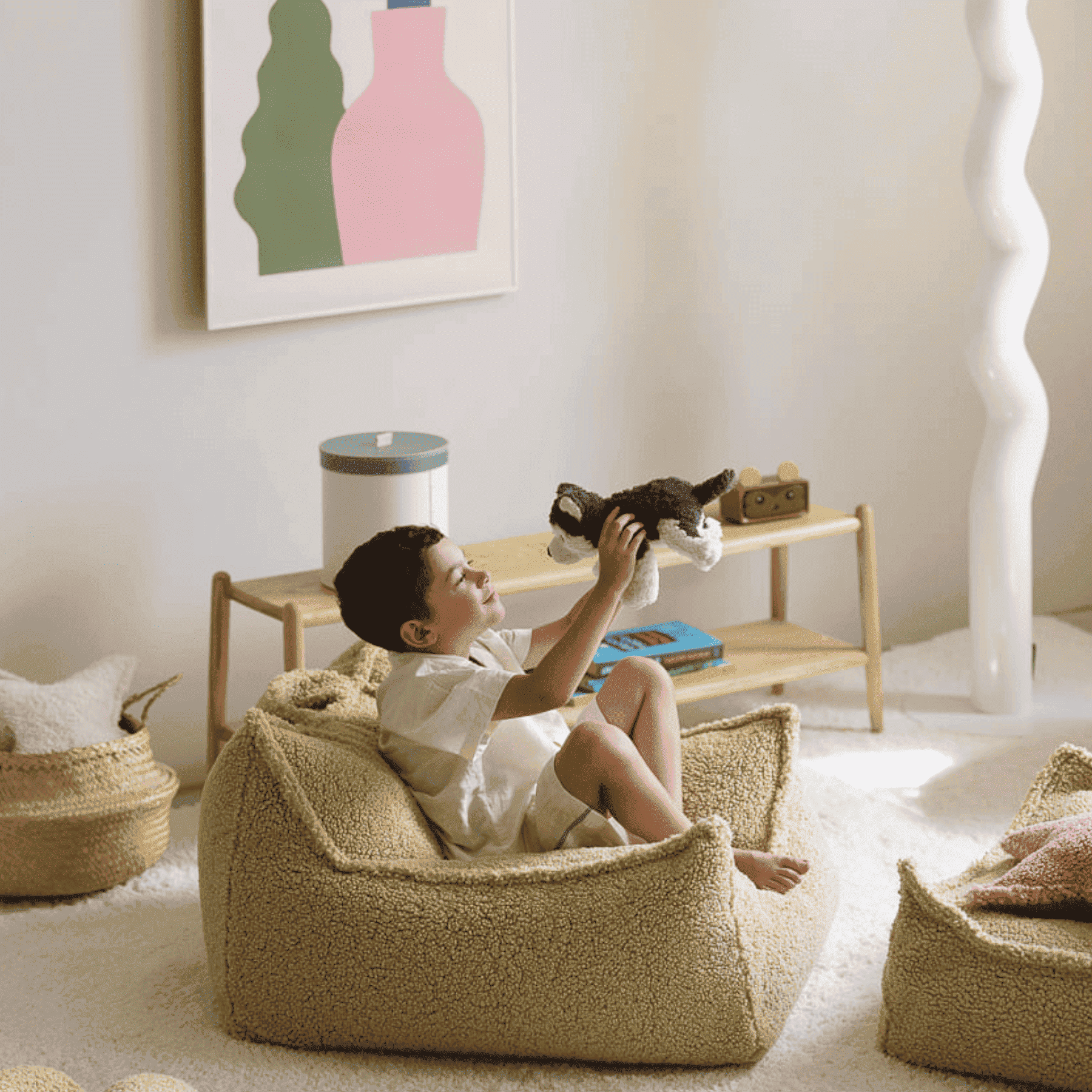 Kinder-Sitzsack Sessel aus Teddy I wigiwama - LeoBabys