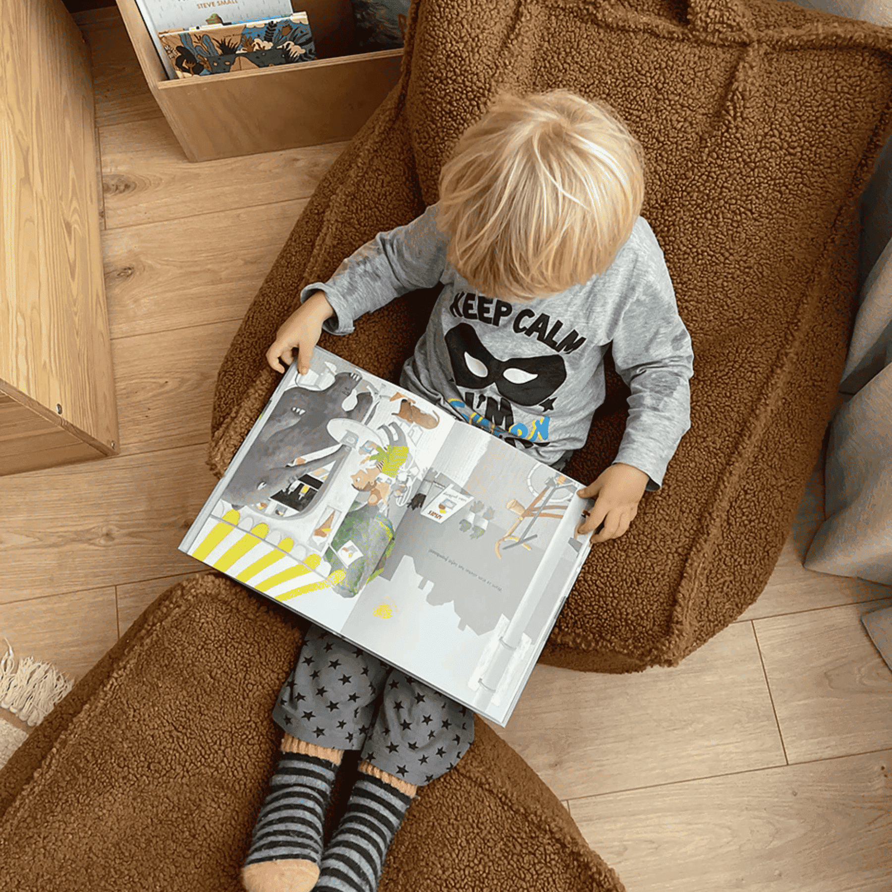 Kinder-Sitzsack Sessel aus Teddy I wigiwama - LeoBabys