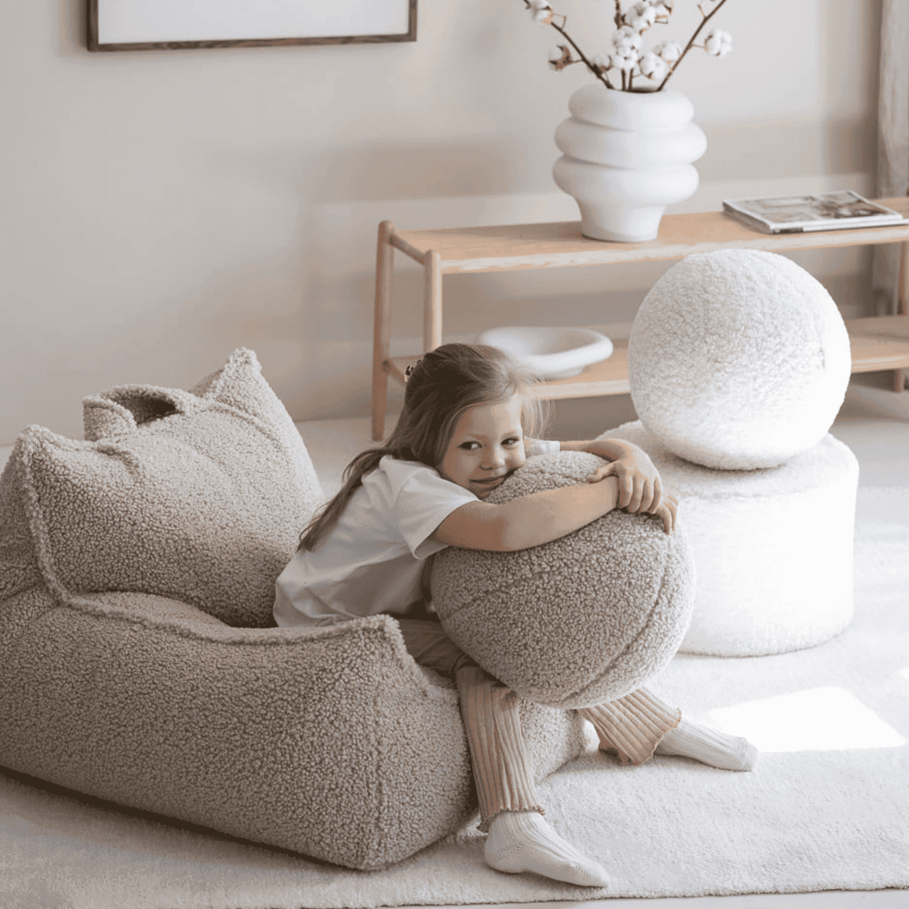 Kinder-Sitzsack Sessel aus Teddy I wigiwama - LeoBabys