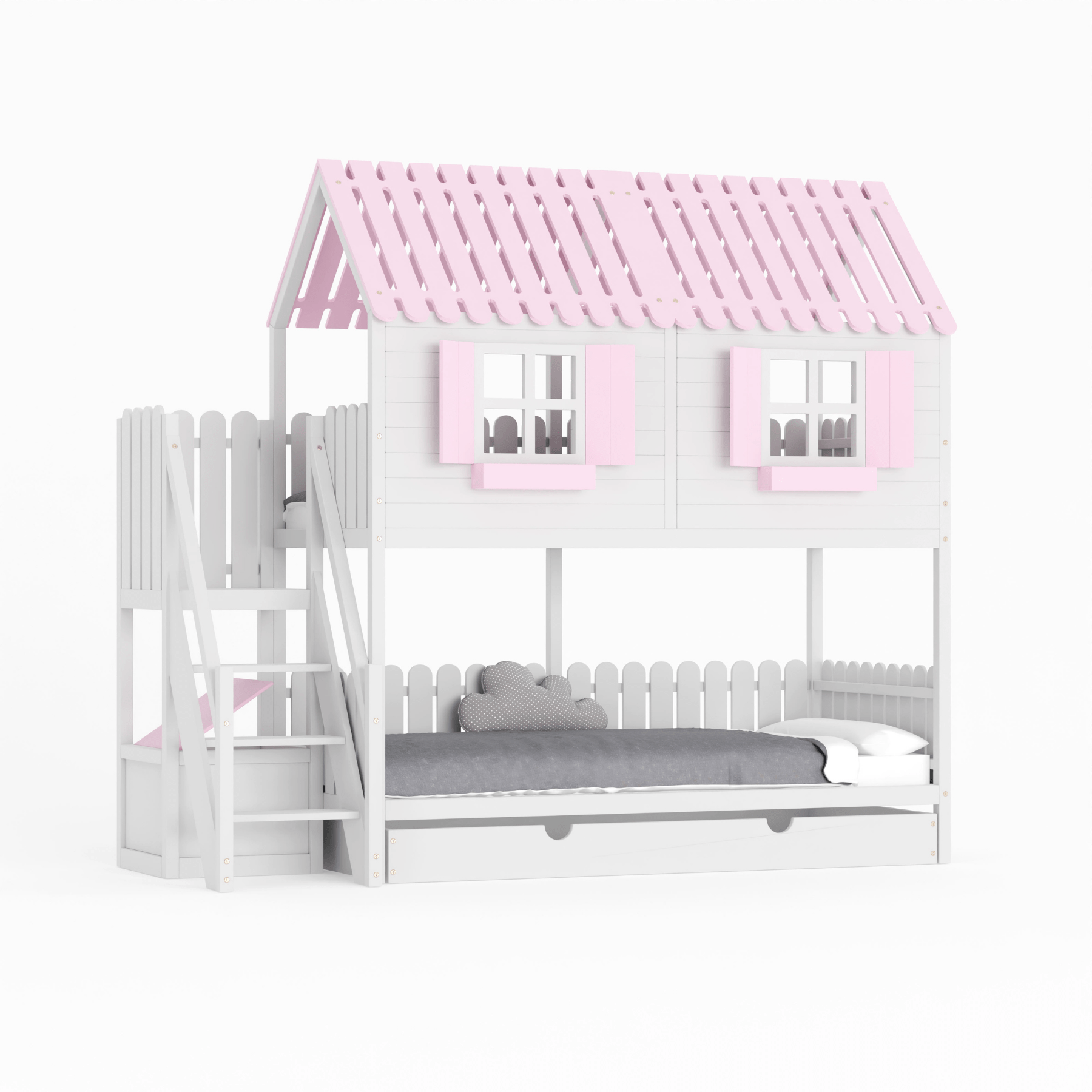 Kinderbett Hausbett Etagenbett für Kinder - Anita