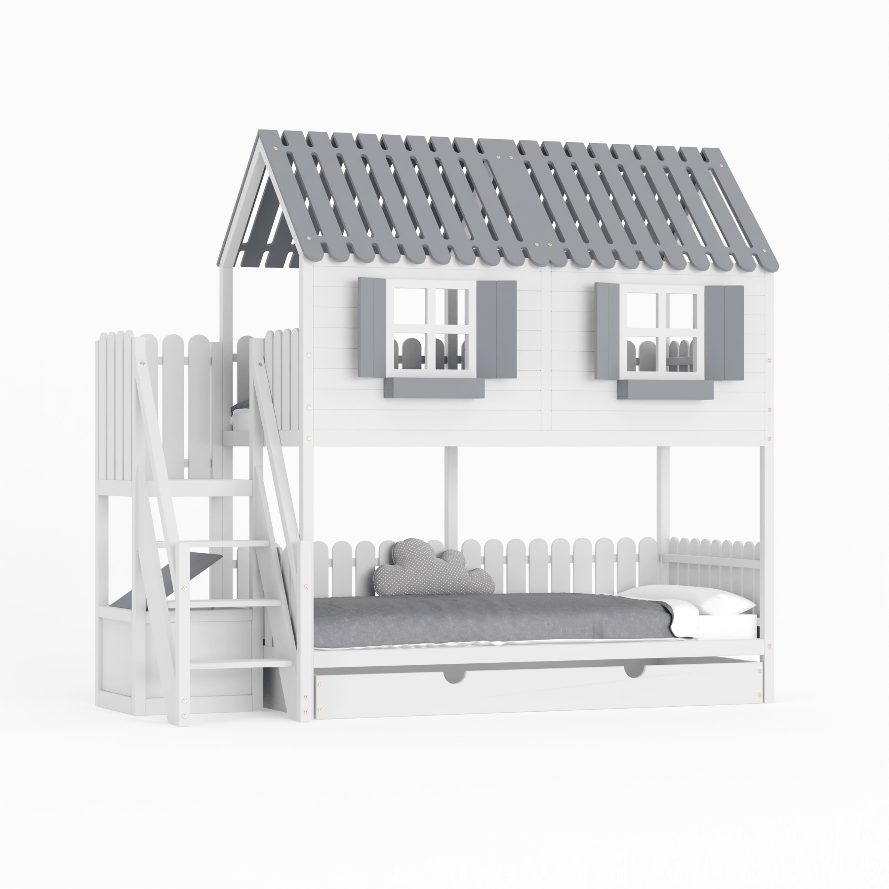 Kinderbett Hausbett Etagenbett für Kinder - Anita