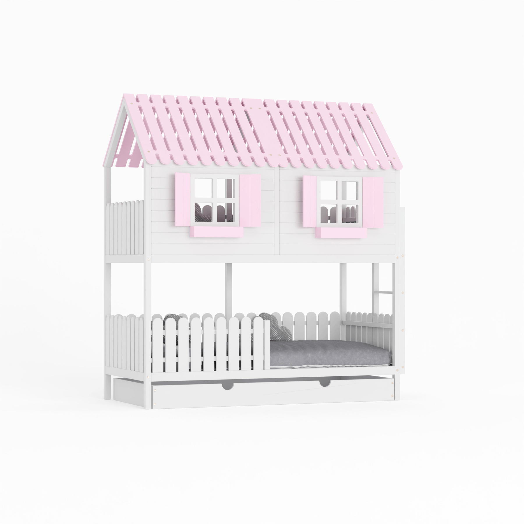 Kinderbett Hausbett Etagenbett für Kinder - Lou - LeoBabys