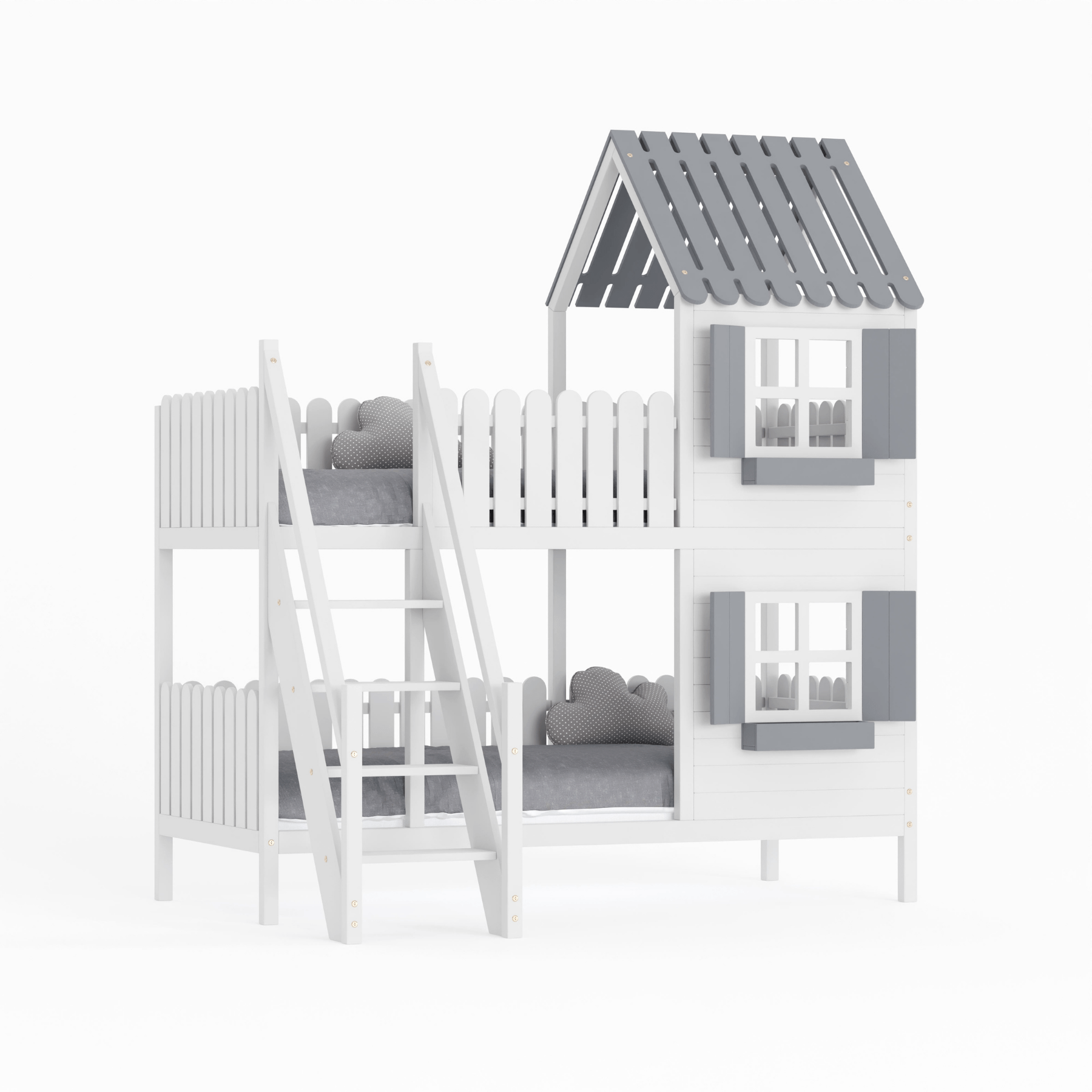 Kinderbett Hausbett Etagenbett für Kinder - Nika
