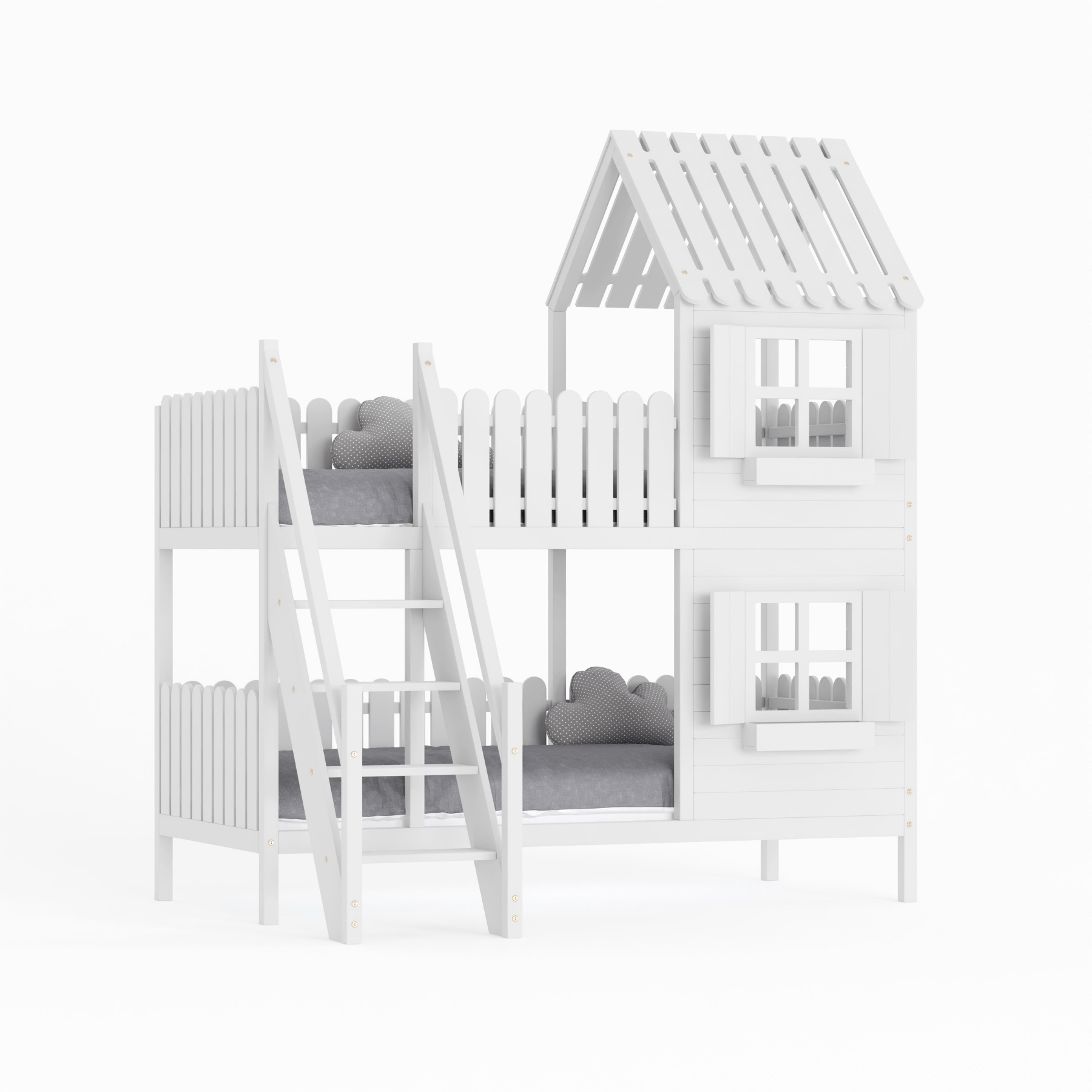 Kinderbett Hausbett Etagenbett für Kinder - Nika