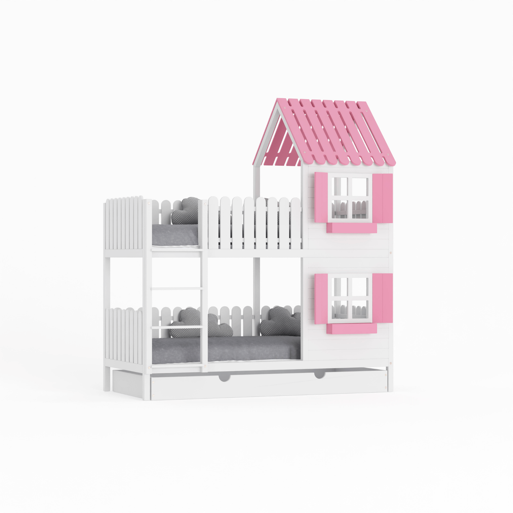 Kinderbett Hausbett Etagenbett für Kinder - Robin - LeoBabys