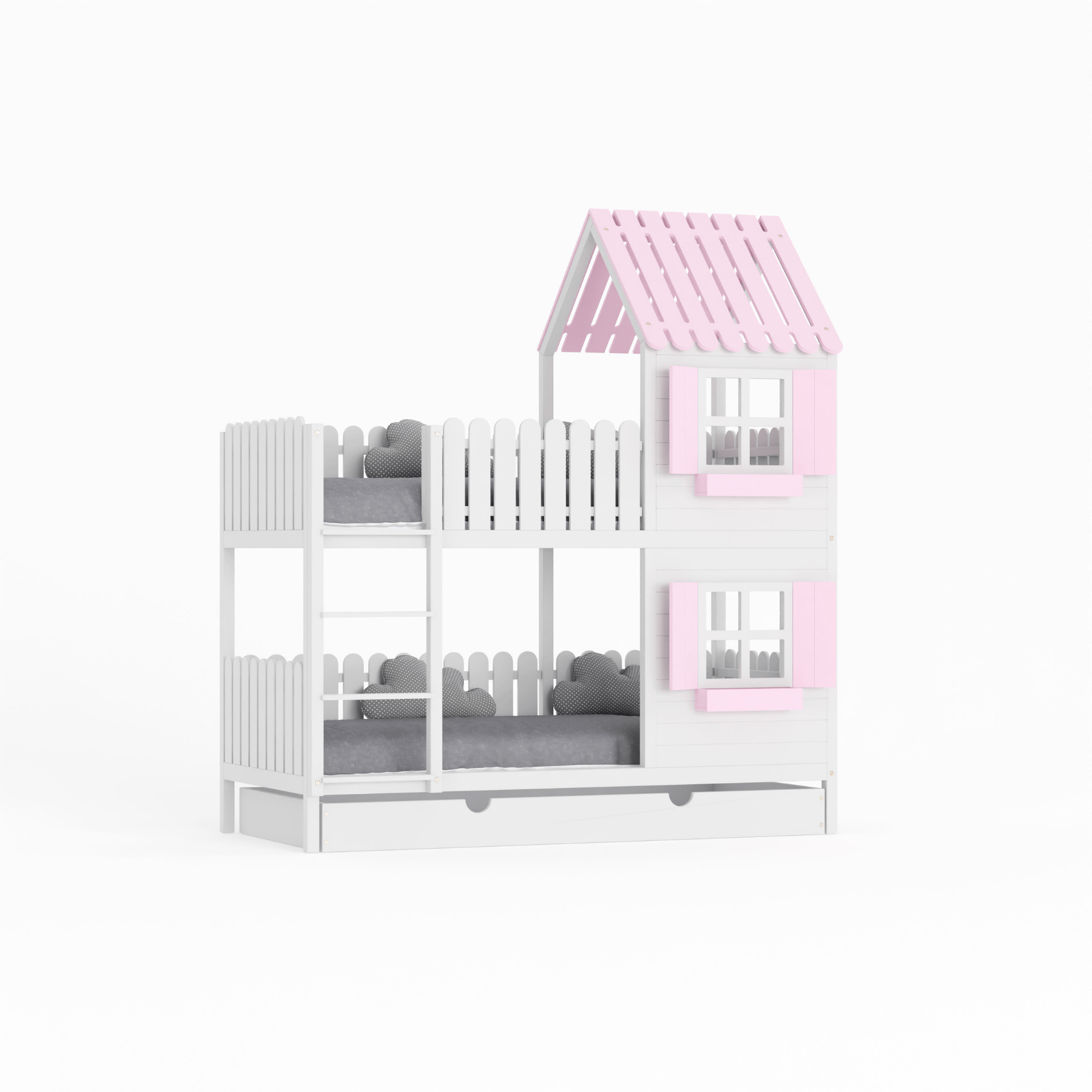 Kinderbett Hausbett Etagenbett für Kinder - Robin - LeoBabys