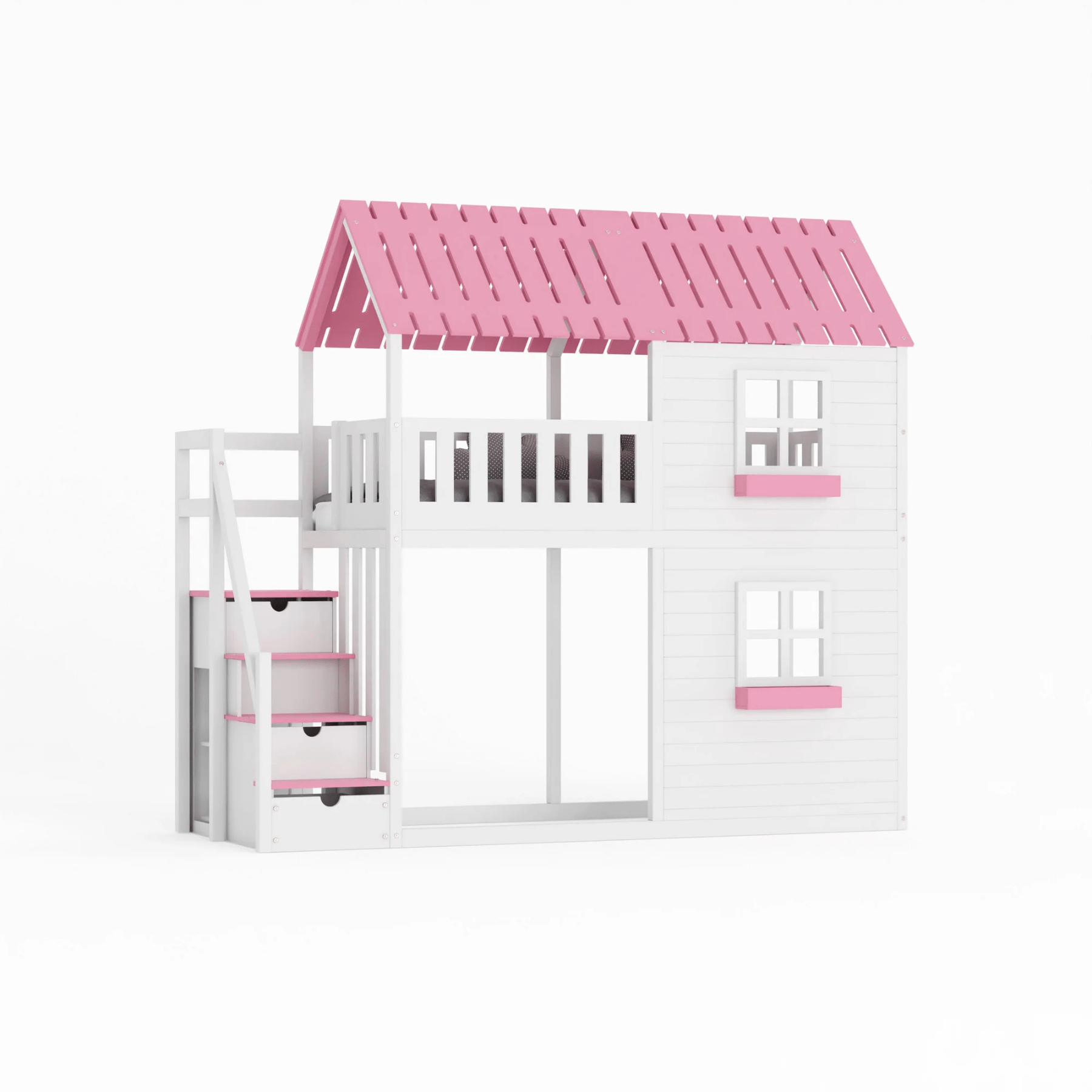 Kinderbett Hausbett Etagenbett für Kinder - Julia