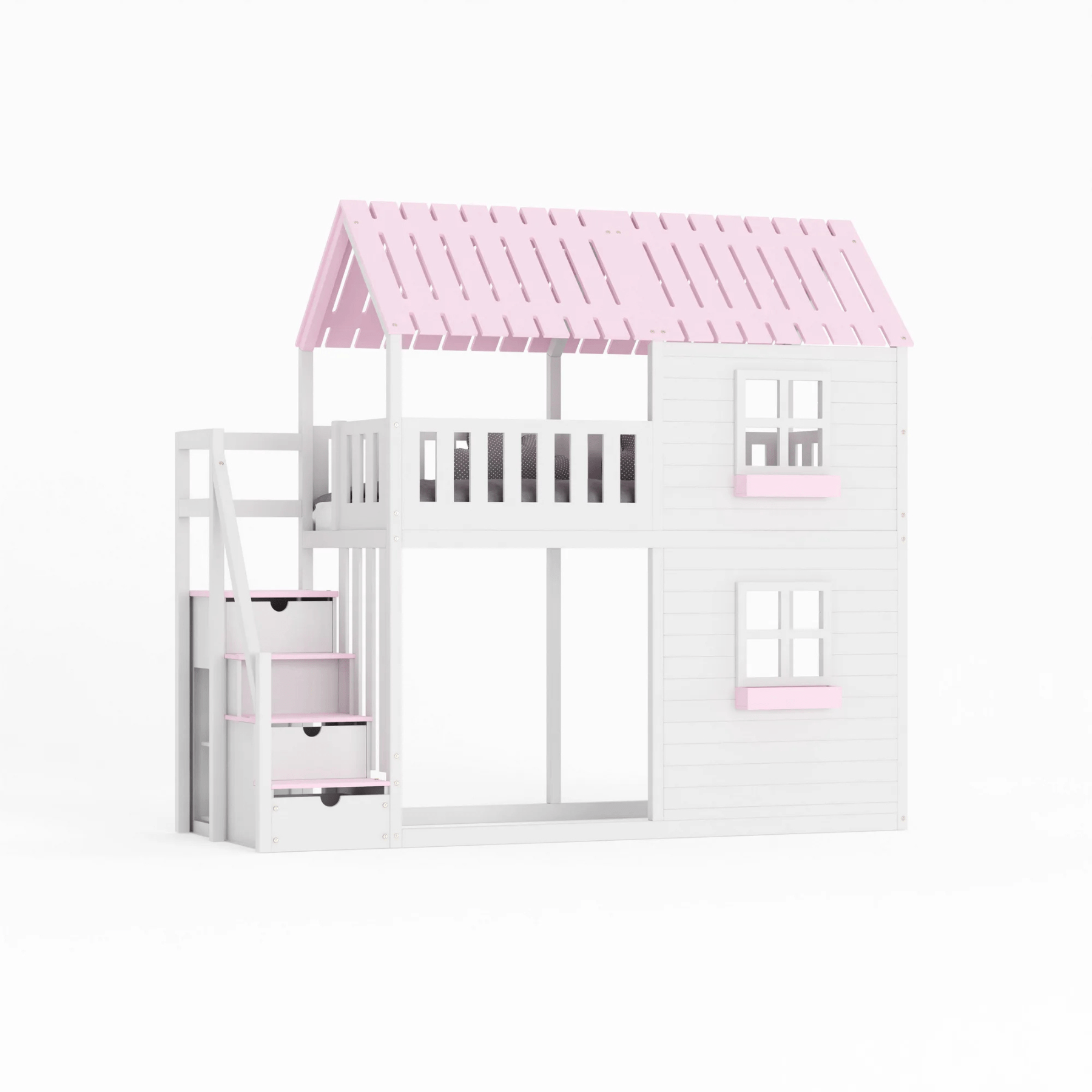 Kinderbett Hausbett Etagenbett für Kinder - Julia
