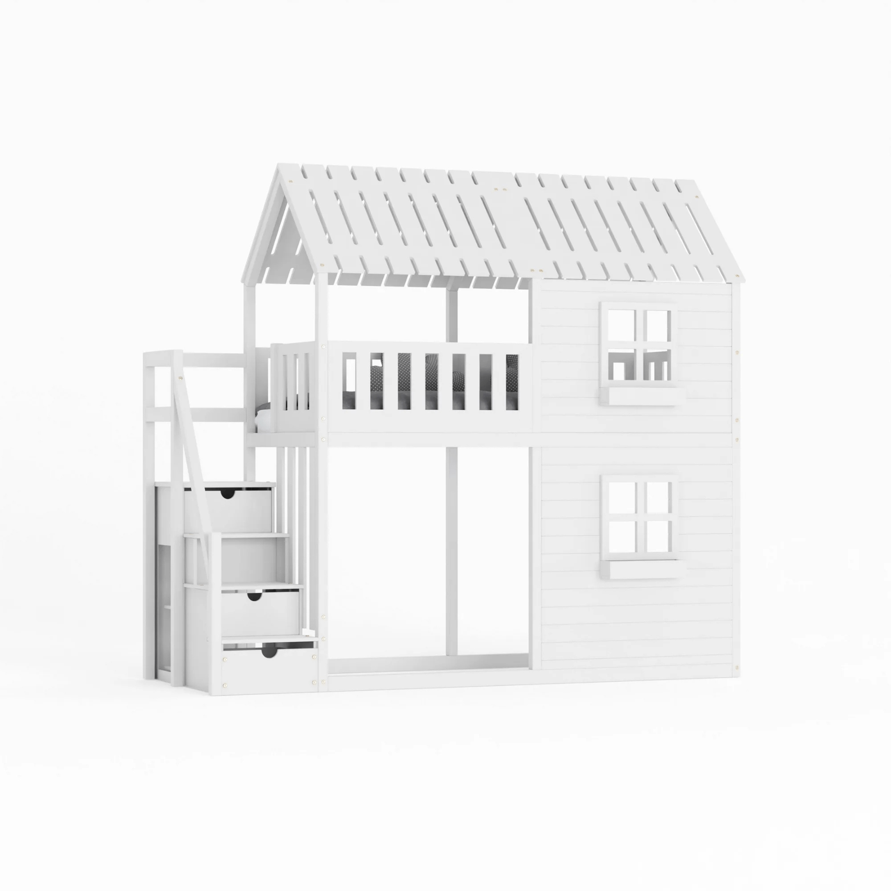 Kinderbett Hausbett Etagenbett für Kinder - Julia