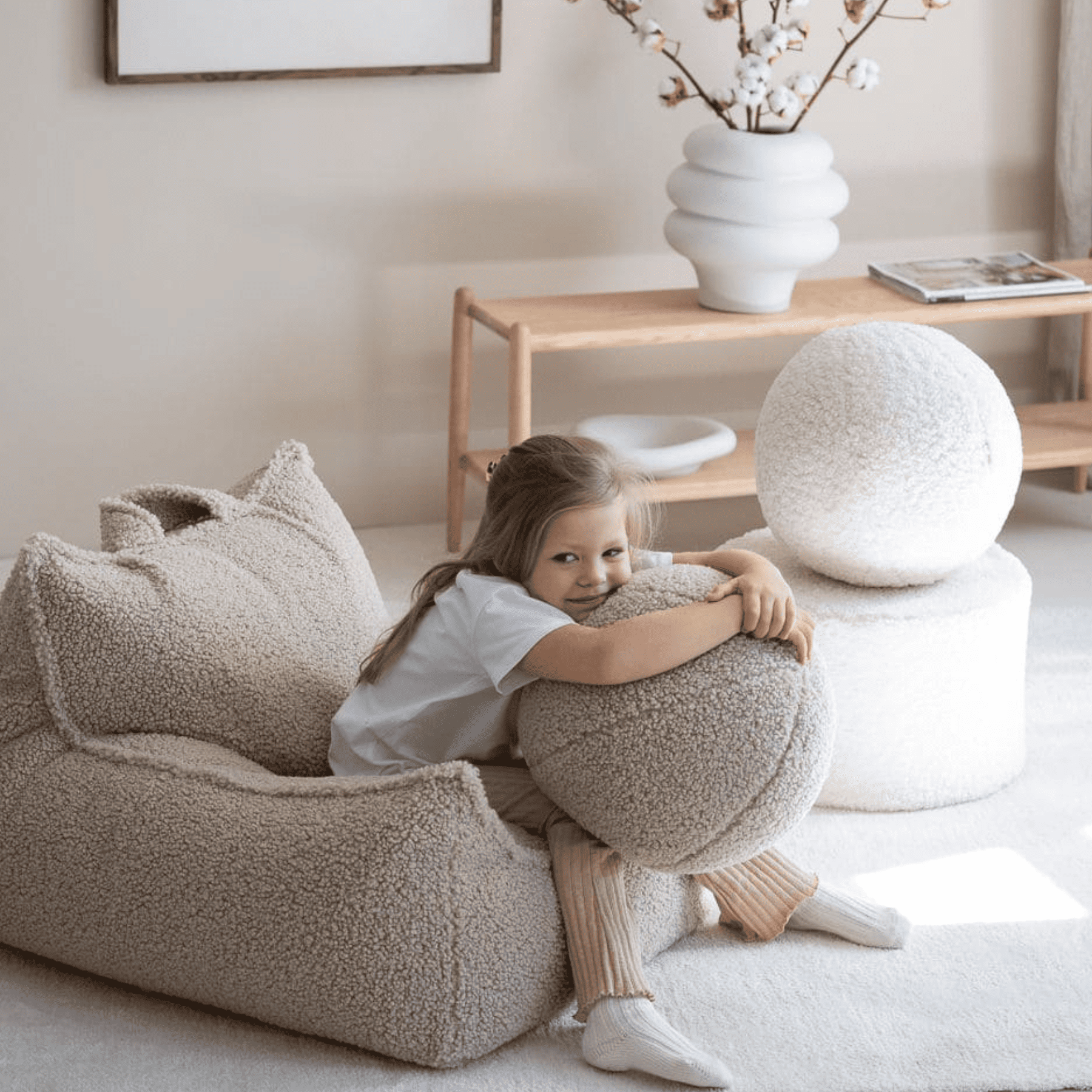 Kissen Ball aus Teddy Polster I wigiwama - LeoBabys