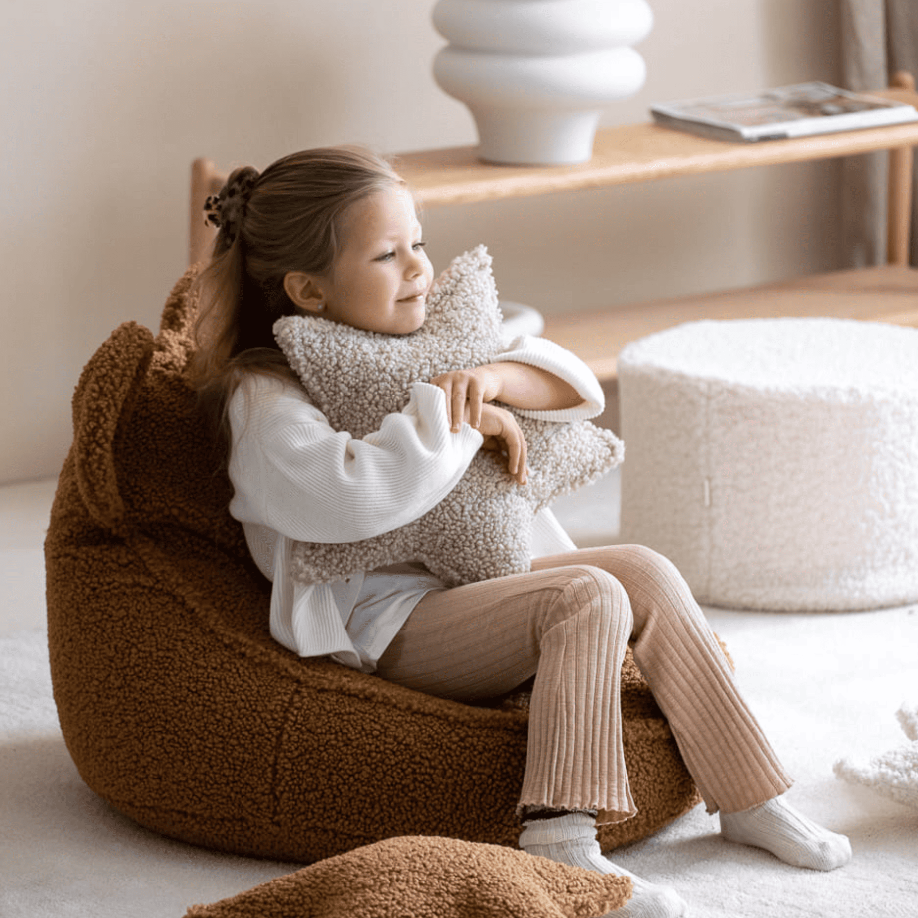 Kissen Stern aus Teddy Polster I wigiwama - LeoBabys