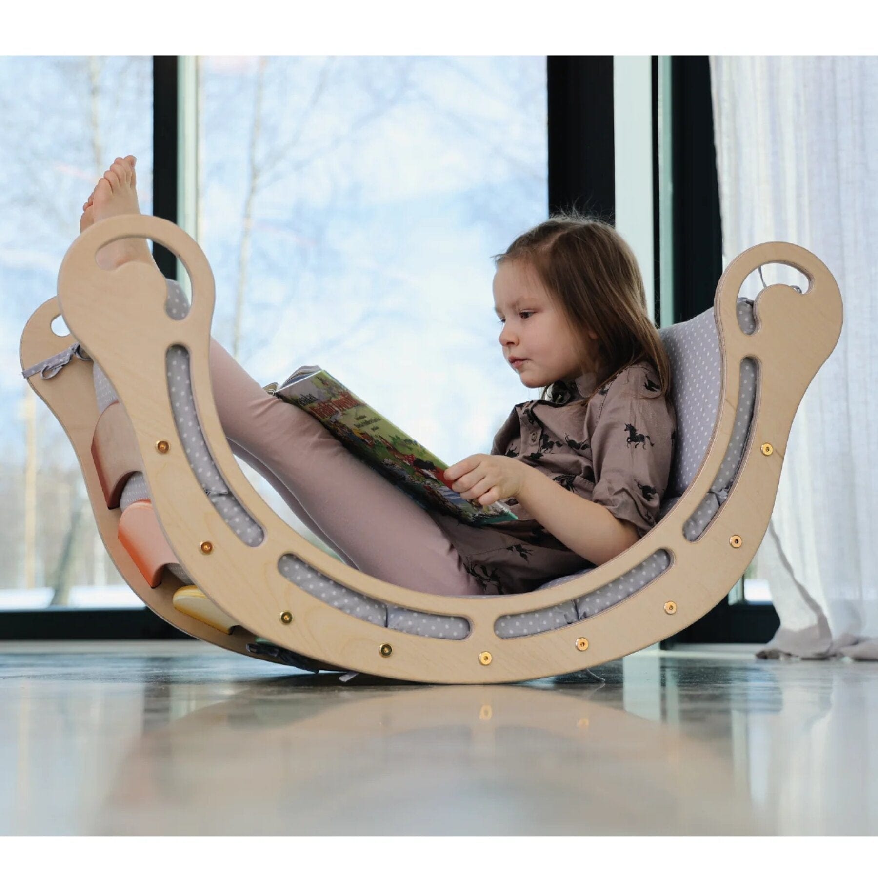 Montessori_Kletterbogen Kletterbogen Pikler Bogen Rutsche Bunt - LeoBabys