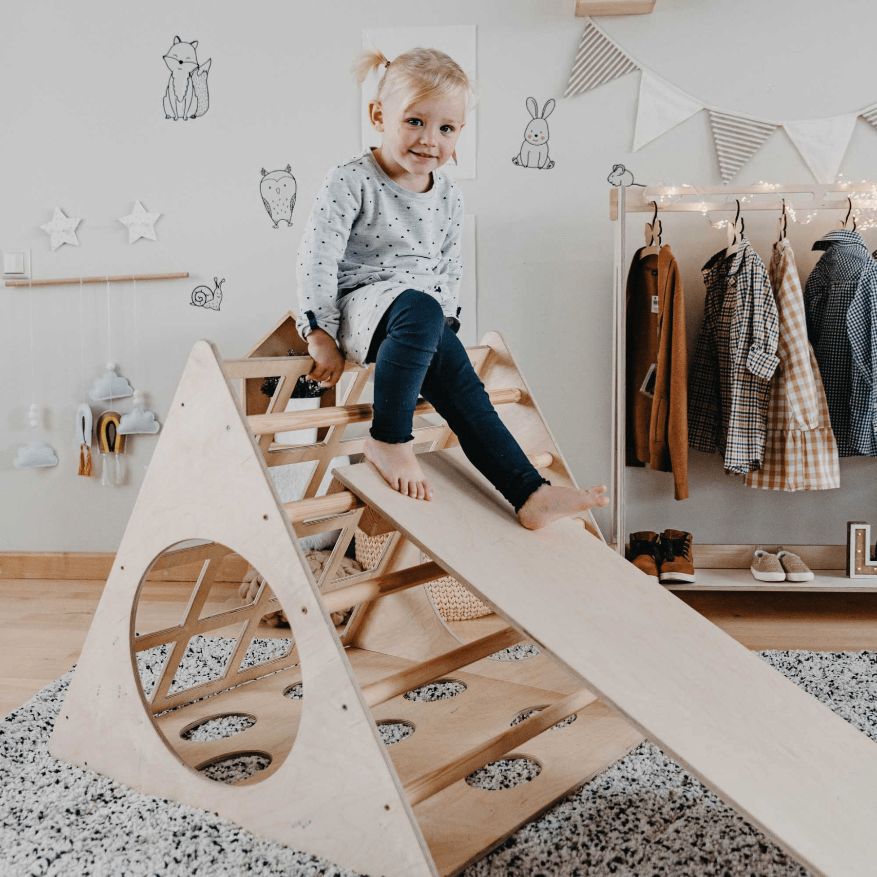 Kletterdreieck Pikler Dreieck Vier Seiten - LeoBabys