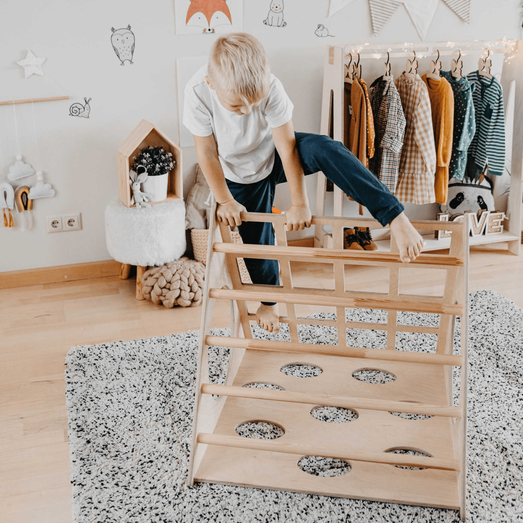 Kletterdreieck Pikler Dreieck Vier Seiten - LeoBabys