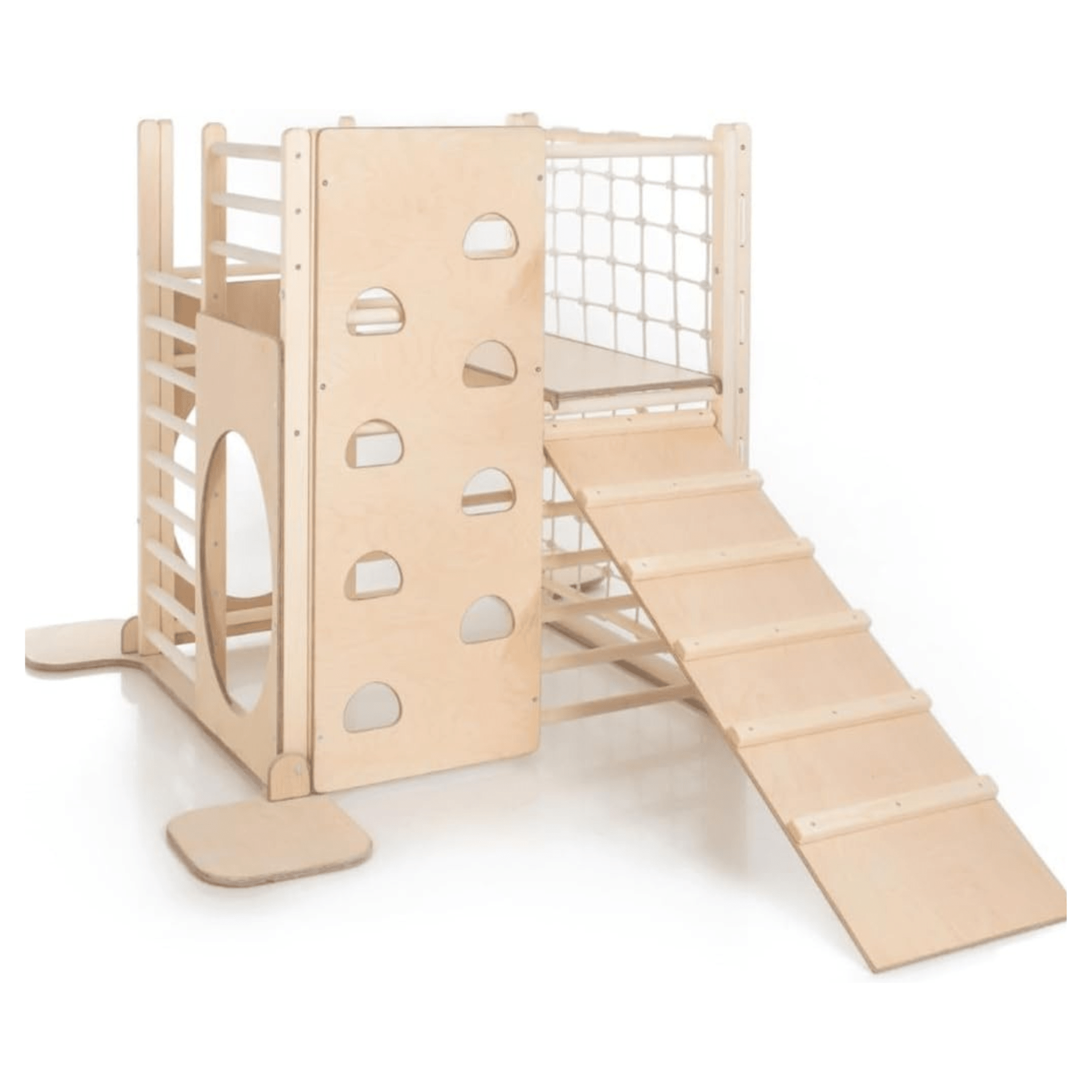 Indoor Klettergerüst Kinder Holz Spielturm Holz XXL - LeoBabys