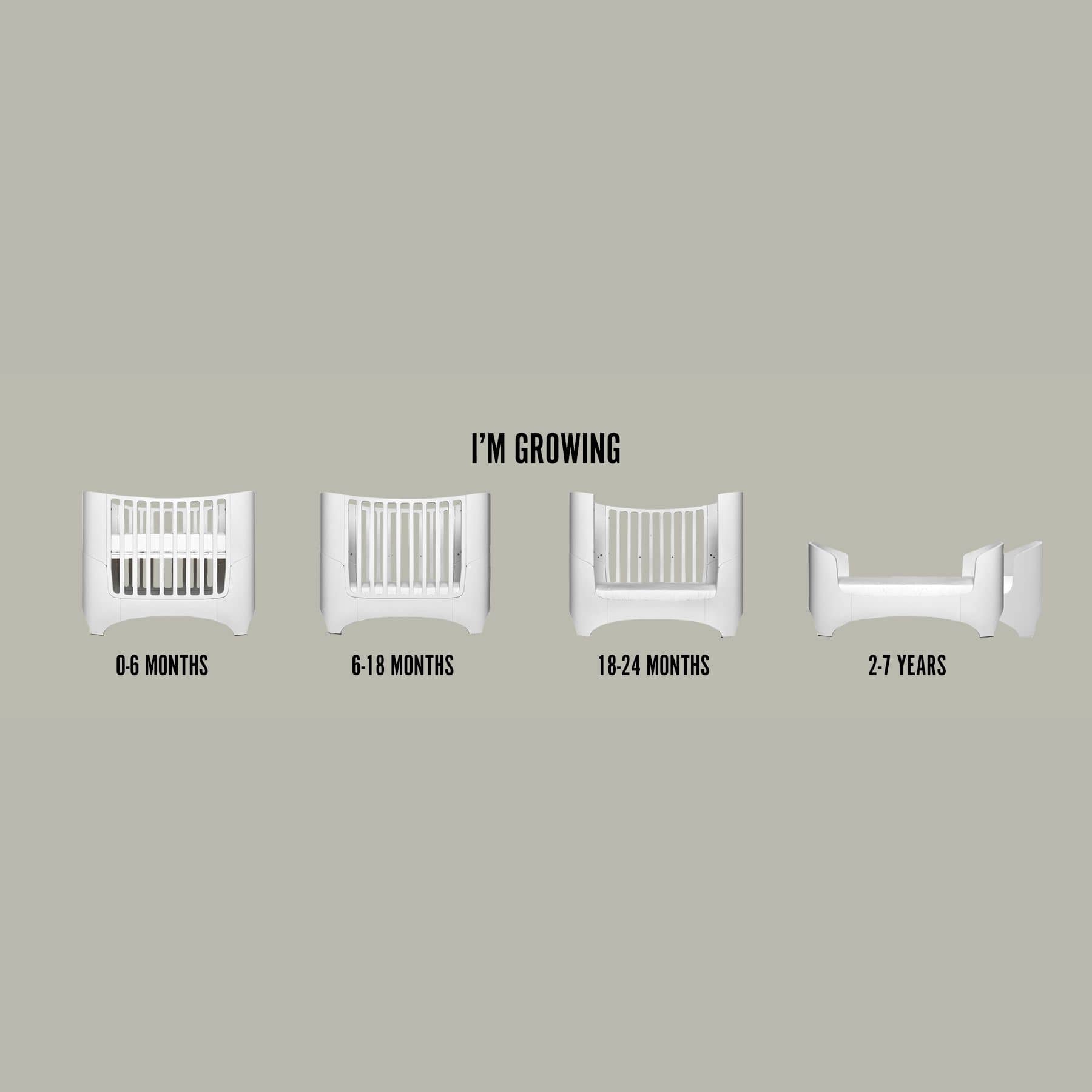 Leander Classic Babybett 0-3 Jahre - Mitwachsend aus Massivholz | Dänisches Design
