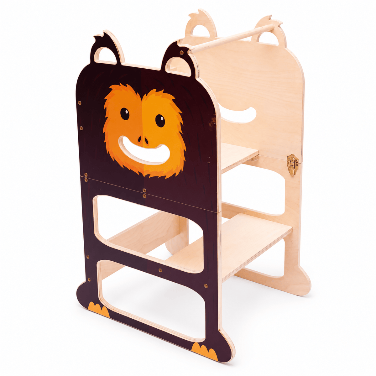 Learning Tower Lernturm für zwei Kinder Wandelbar Montessori Holz Bio Natürlich - LeoBabys