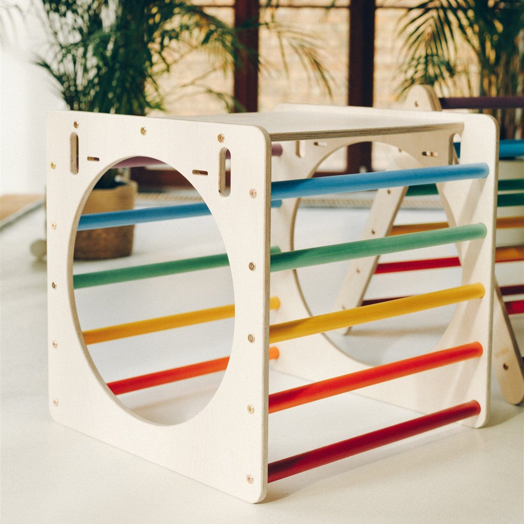 Kletterwürfel Explorer Holz Regenbogen - LeoBabys