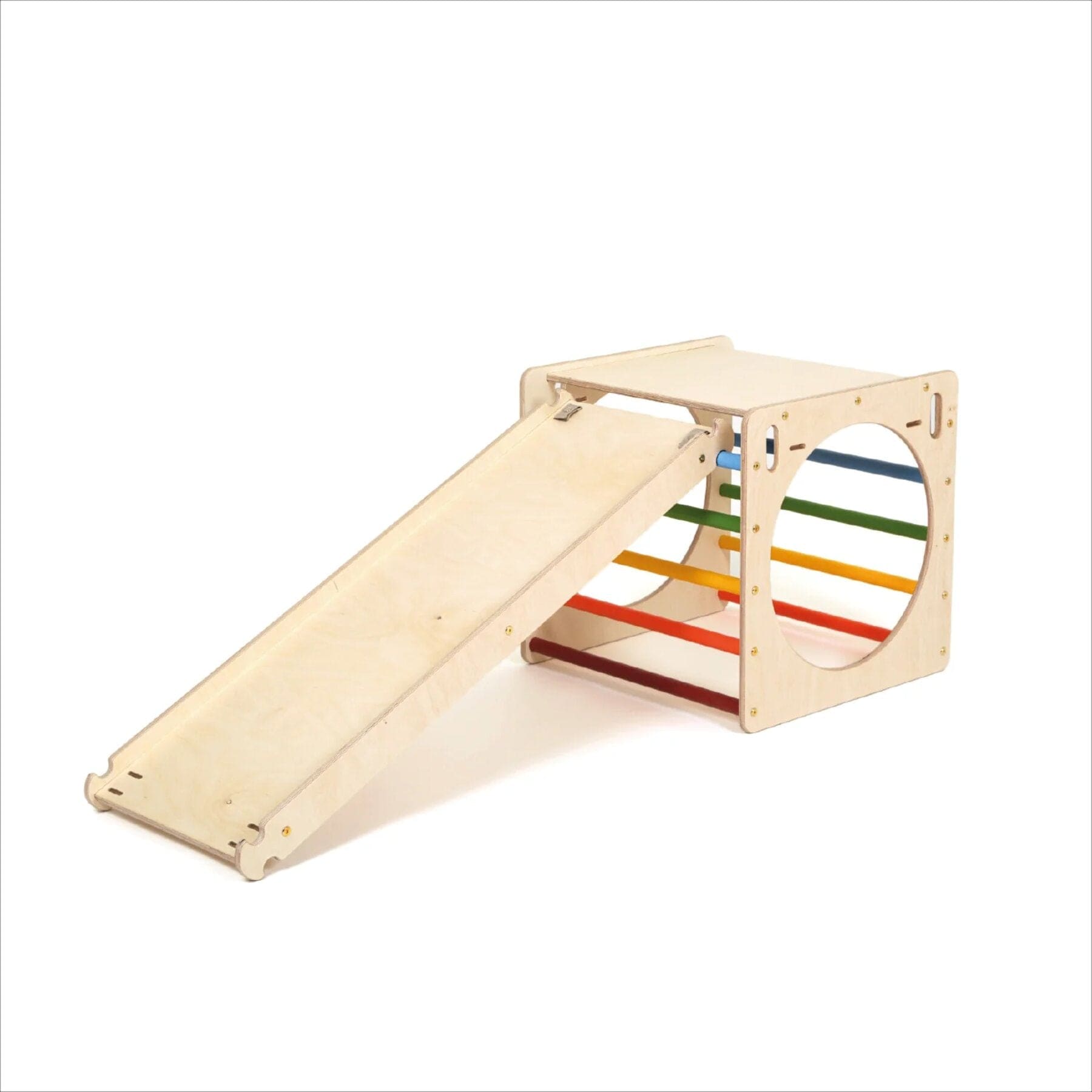 Kletterwürfel Explorer Holz Regenbogen - LeoBabys