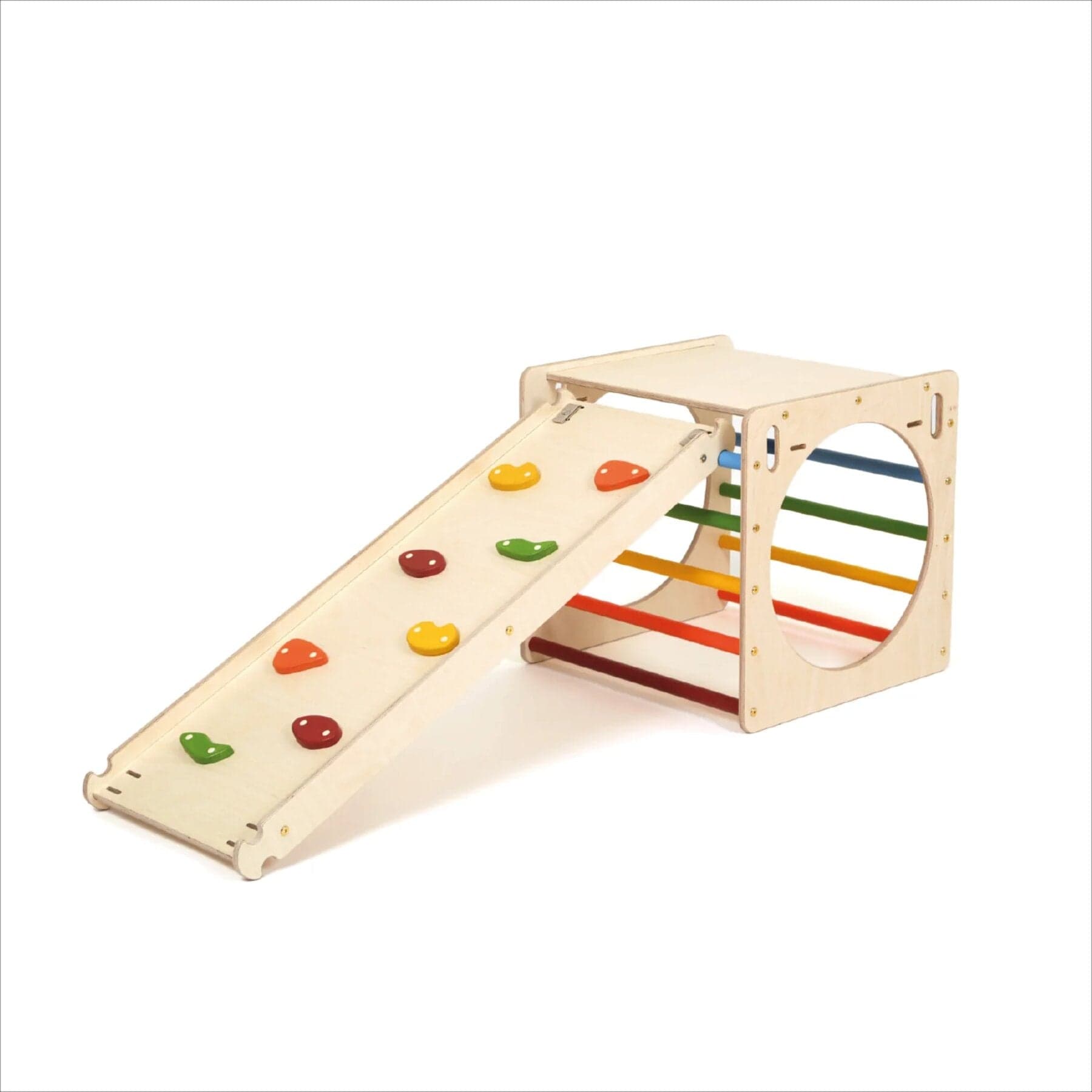 Kletterwürfel Explorer Holz Regenbogen - LeoBabys