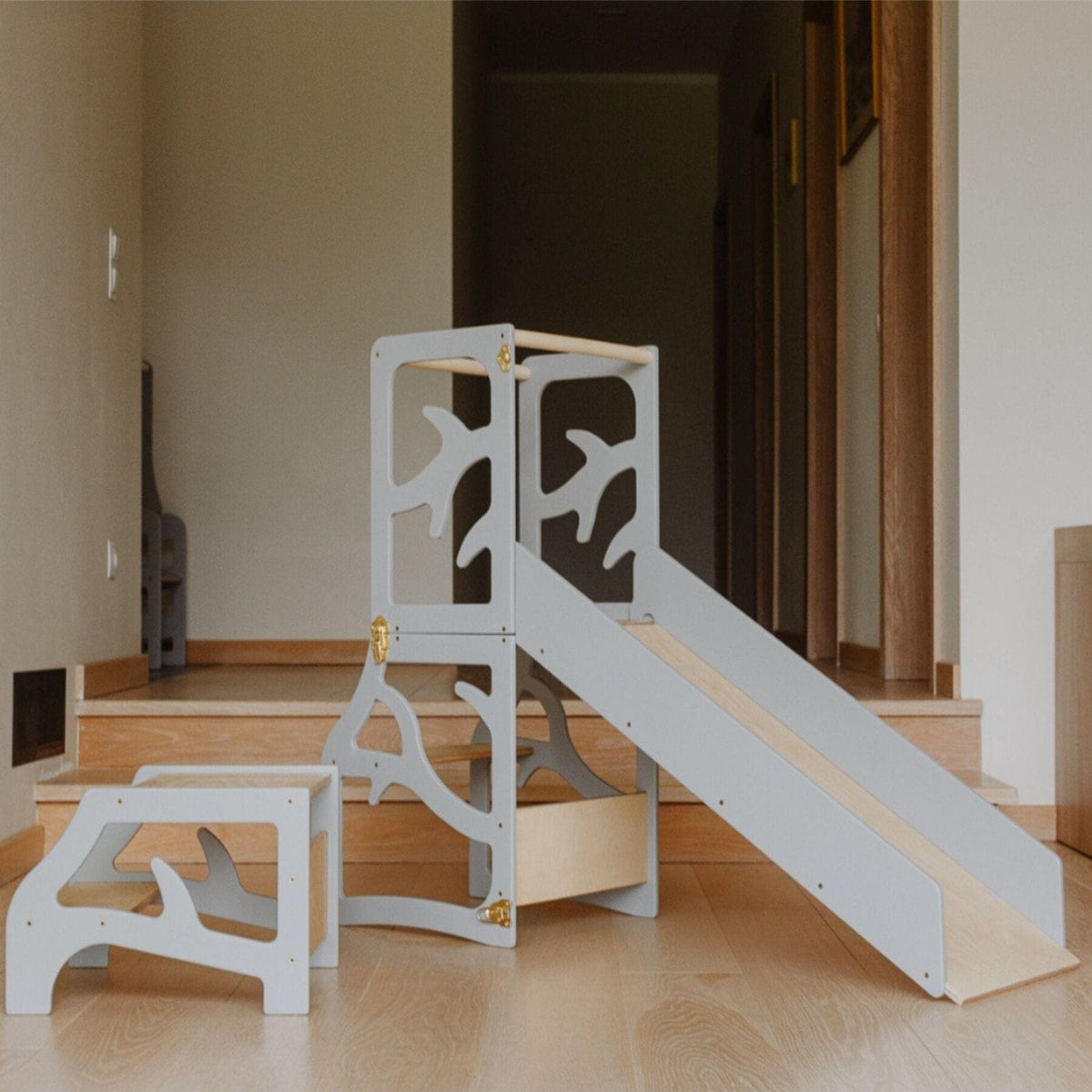 Learning Tower Lernturm für Kinder Montessori Mehrzweck Lernturm wandelbarer aus Holz